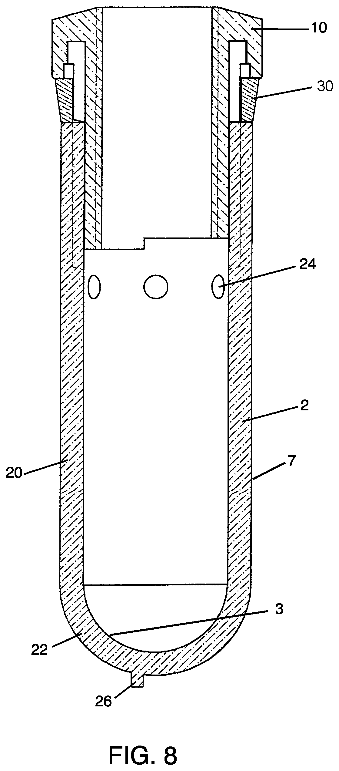 Patent US12312916 Figure 7 – Downhole apparatus with cavity for housing chemicals