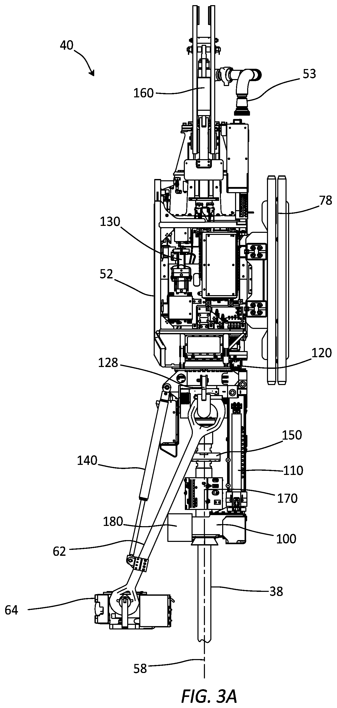 Patent US12312917 Figure 4 – Electric top drive