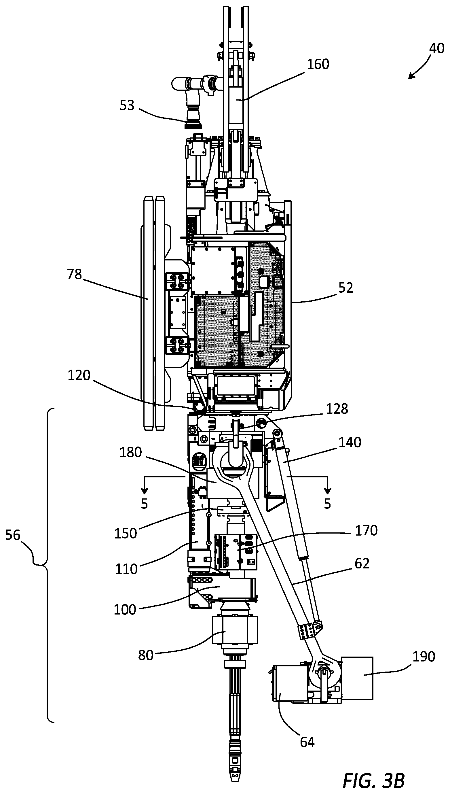 Patent US12312917 Figure 5 – Electric top drive