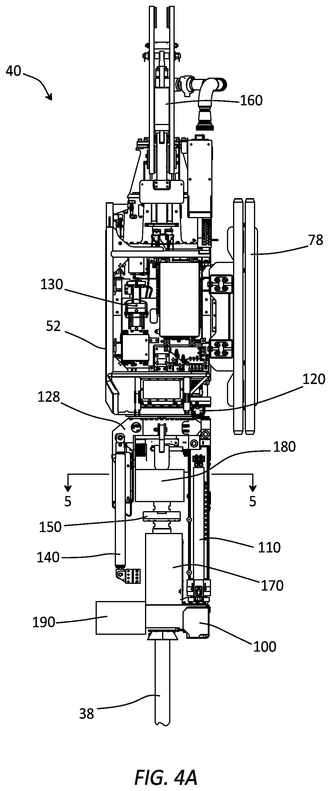 Patent US12312917 Figure 6 – Electric top drive