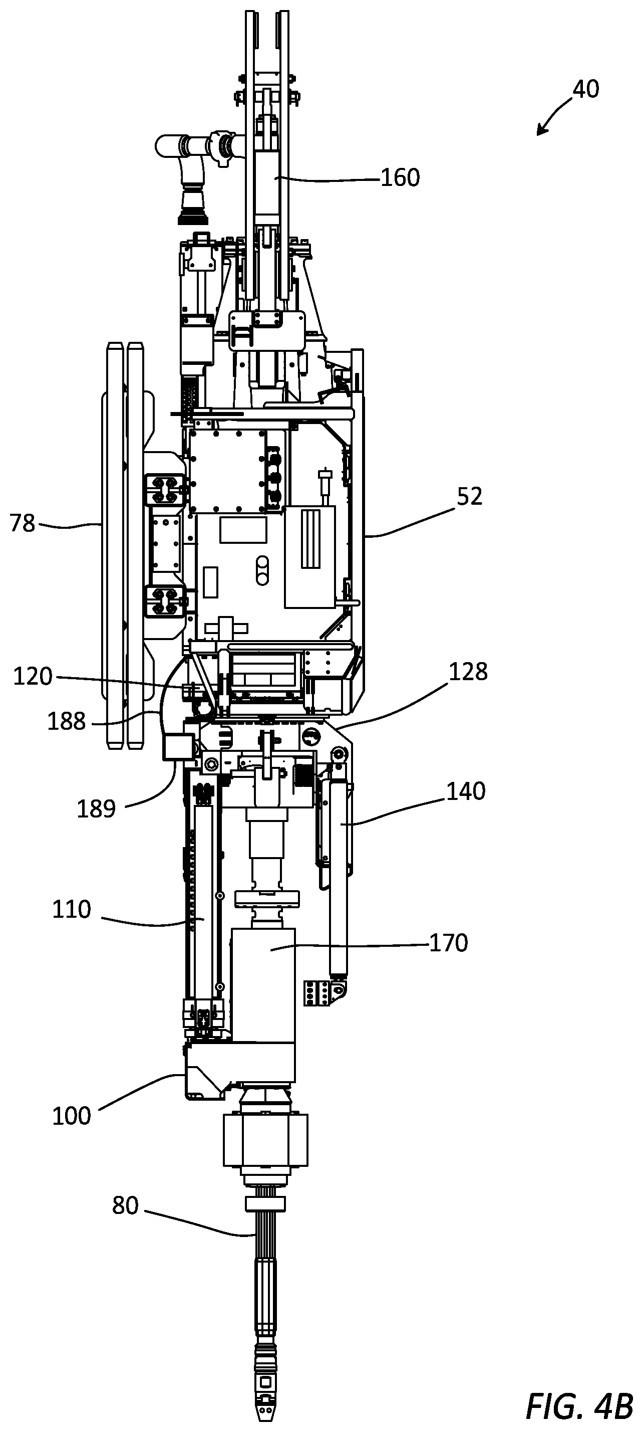 Patent US12312917 Figure 7 – Electric top drive