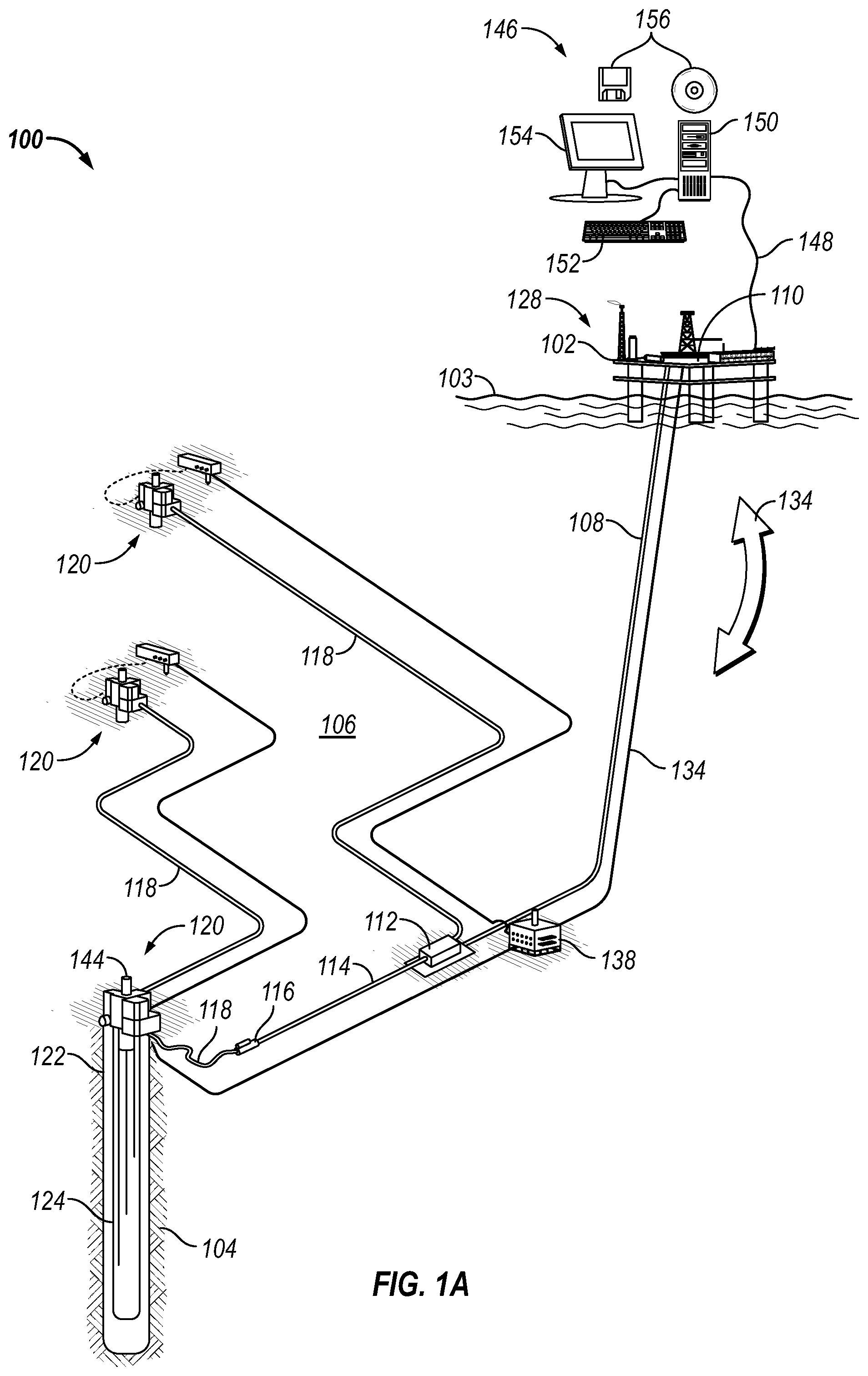 Patent US12312919 Figure 1 – Sea floor automatic well intervention