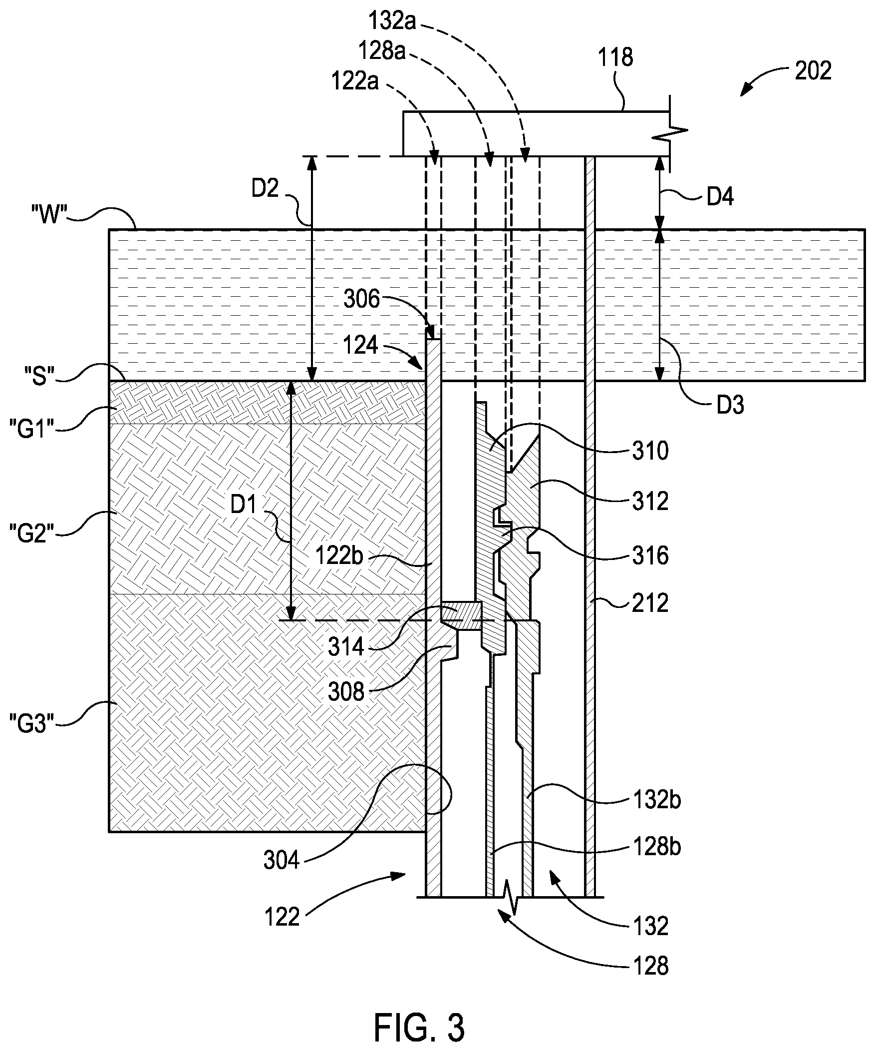 Patent US12312921 Figure 3 – Adapted mud line suspension system