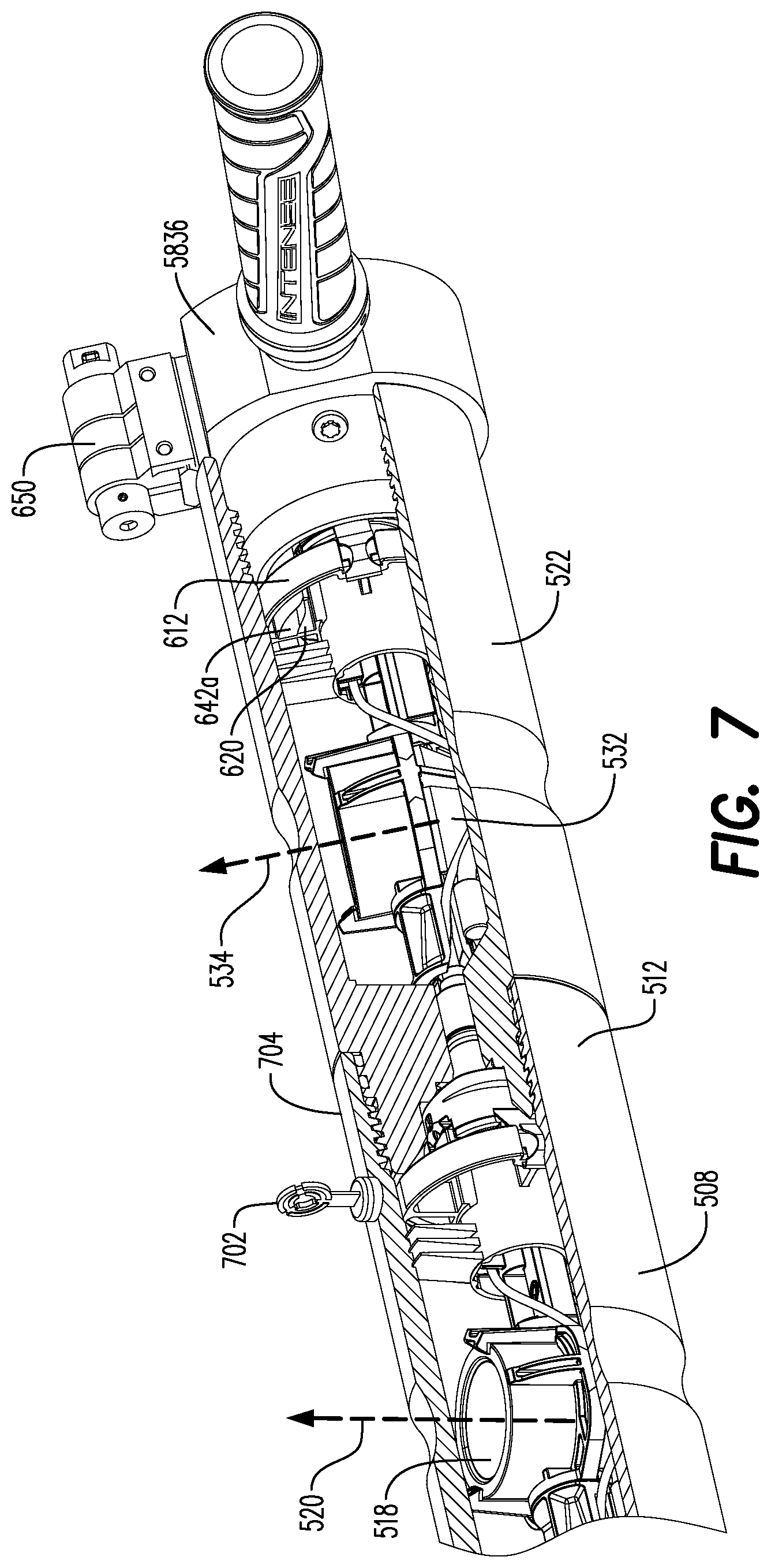 Patent US12312925 Figure 9 – Manually oriented internal shaped charge alignment system and method of use