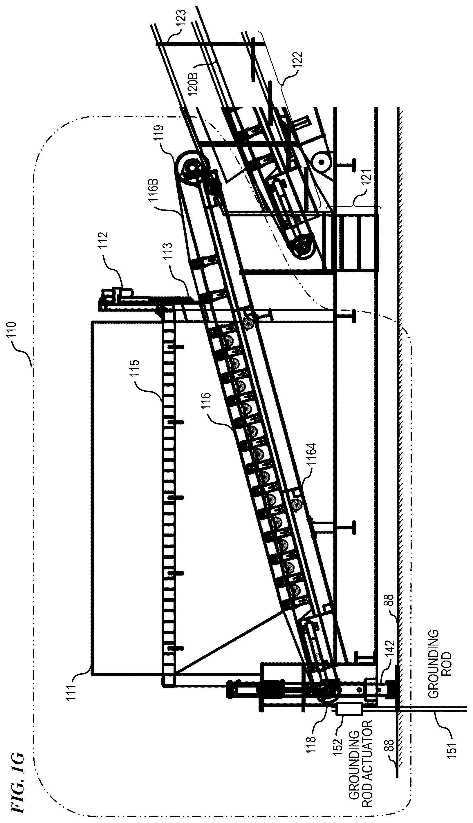 Patent US12312931 Figure 4 – Trailer-integrated self-contained frac-sand system and method with safety features