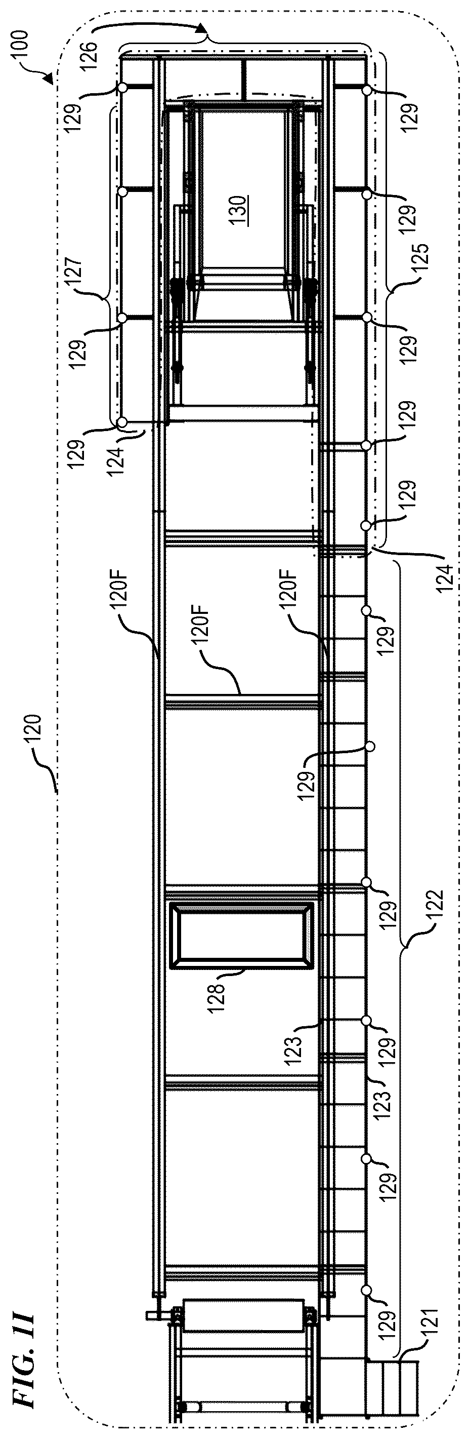 Patent US12312931 Figure 6 – Trailer-integrated self-contained frac-sand system and method with safety features