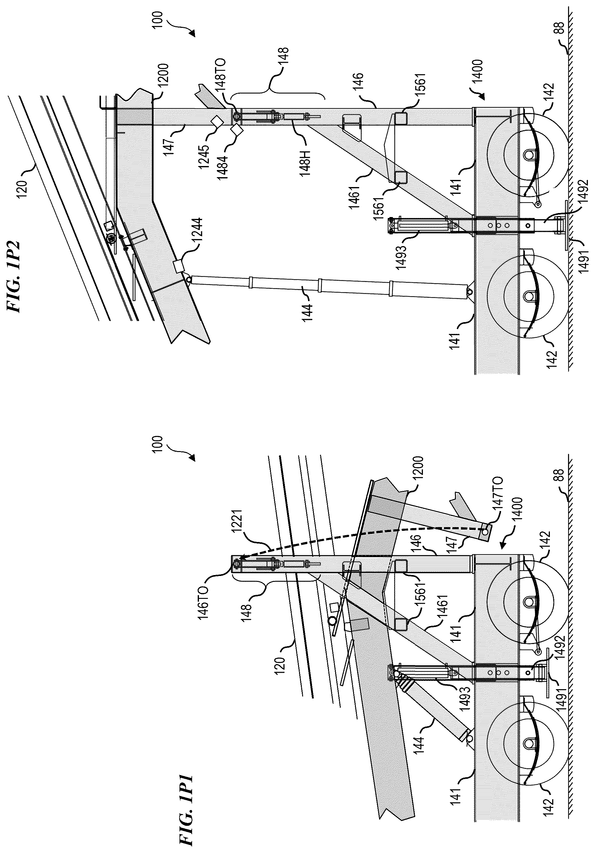 Patent US12312931 Figure 13 – Trailer-integrated self-contained frac-sand system and method with safety features