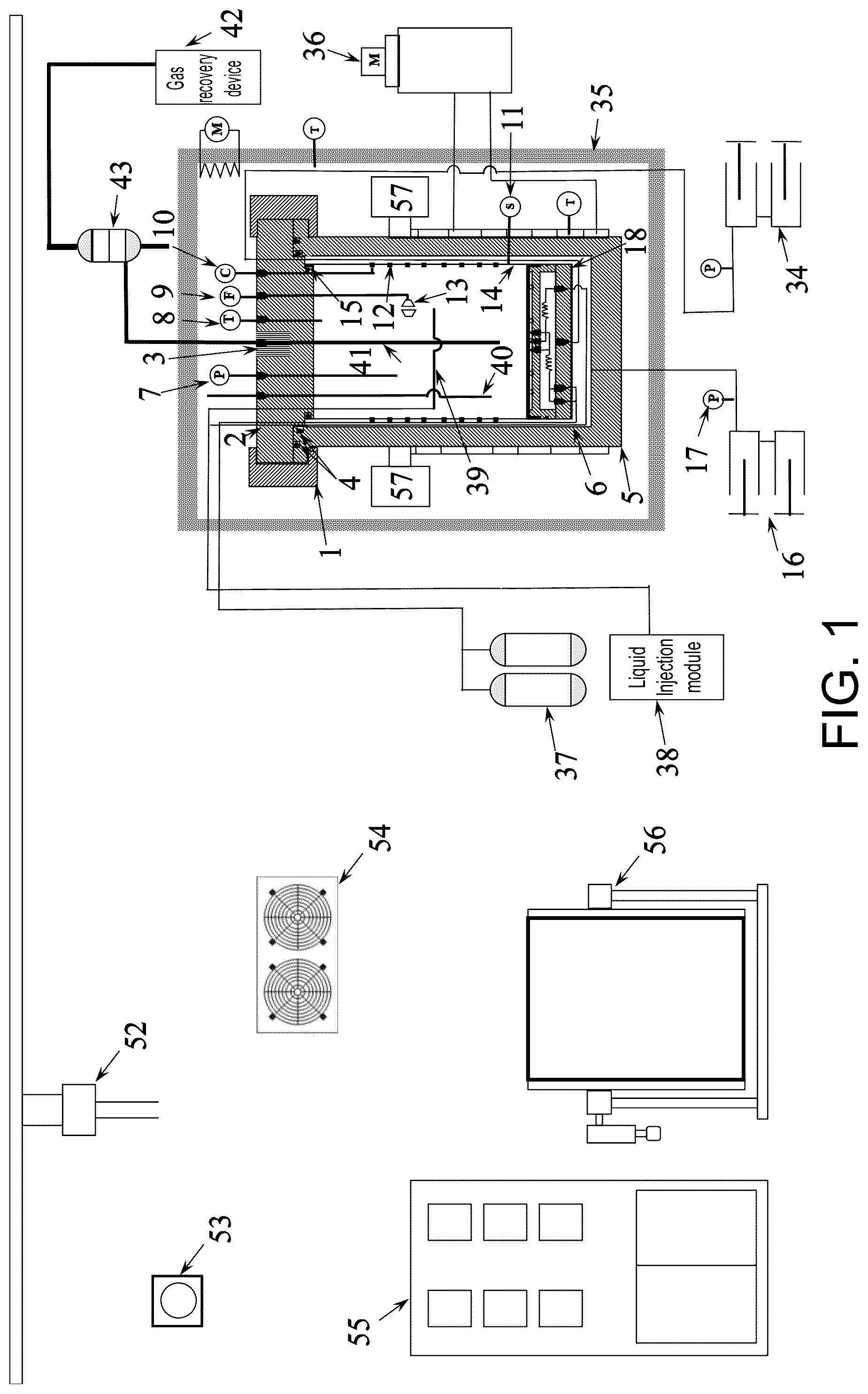 Patent US12312952 Figure 1 – Whole-process multi-parameter monitoring device and method for simulating CO 2 geological sequestration and use thereof