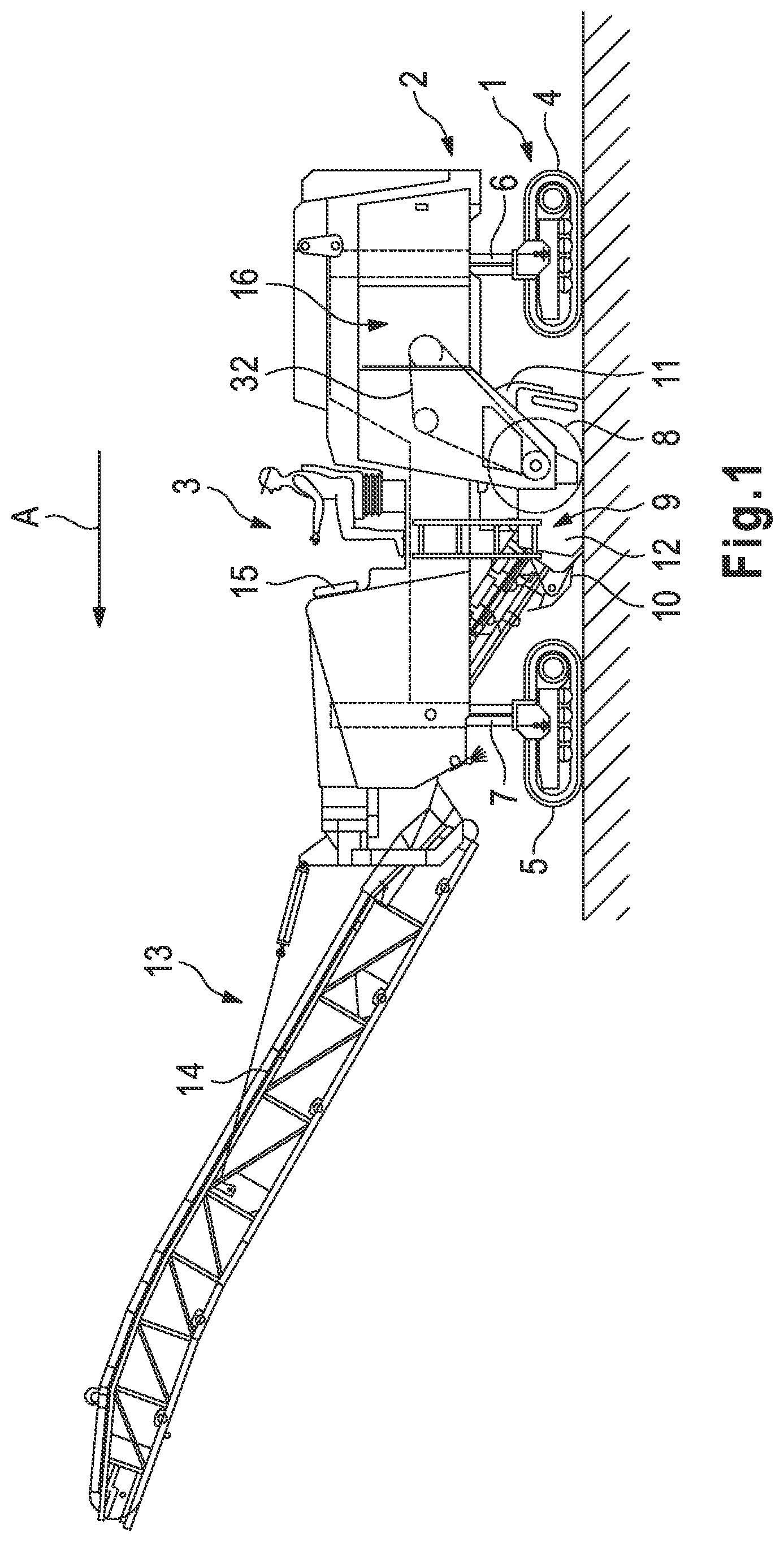 Patent US12312955 Figure 1 – Milling machine and process for the operation of a milling machine
