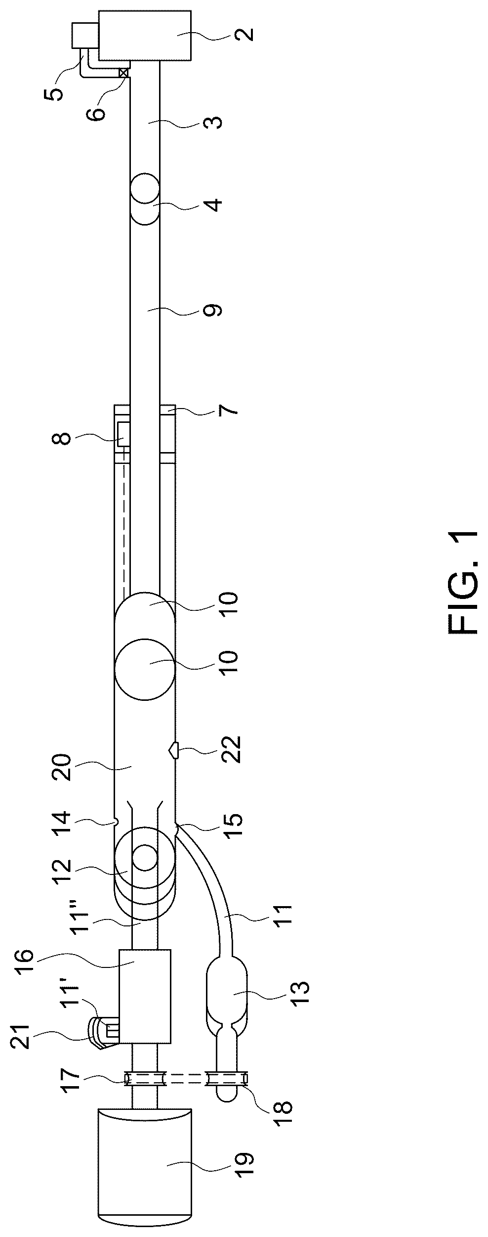 Patent US12312959 Figure 1 – Hydraulic/pneumatic power generating system