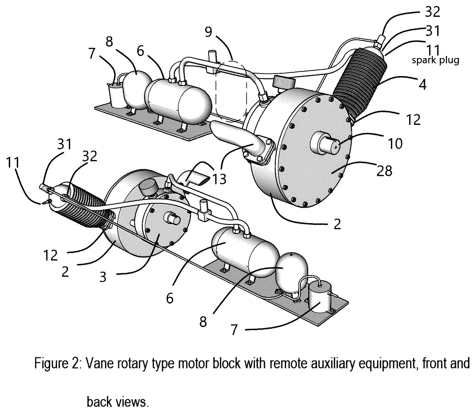 Patent US12312960 Figure 2 – Integrated internal continuous combustion rotary engine
