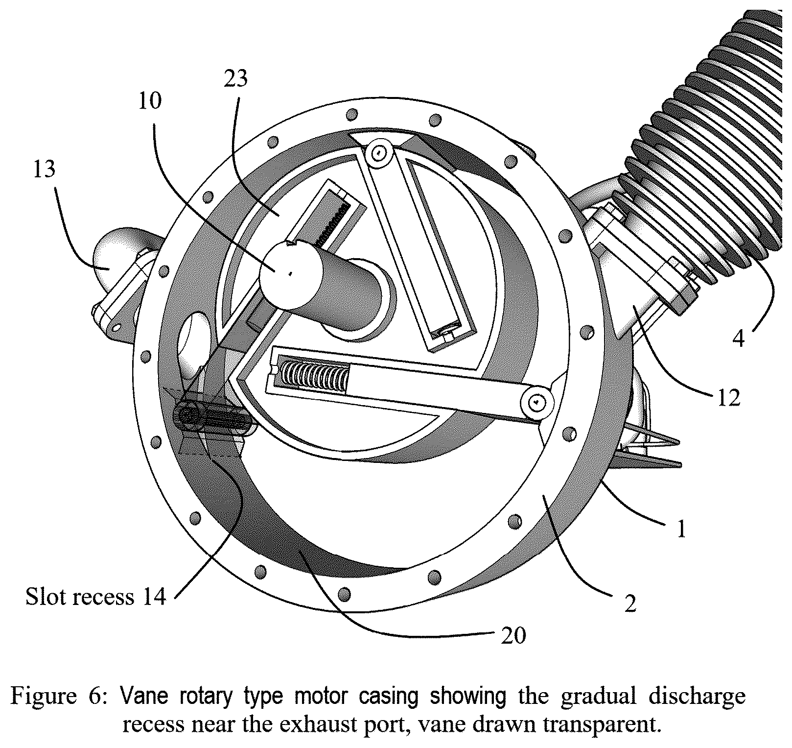 Patent US12312960 Figure 6 – Integrated internal continuous combustion rotary engine