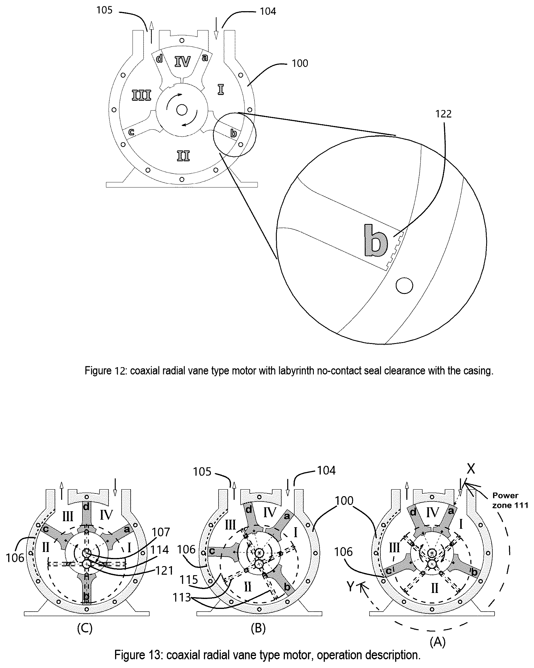 Patent US12312960 Figure 11 – Integrated internal continuous combustion rotary engine