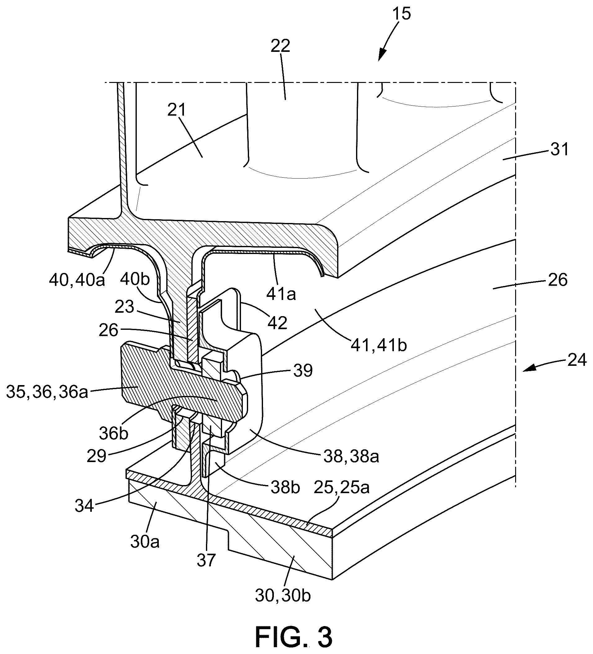 Patent US12312961 Figure 2 – Guide vane assembly for a turbomachine