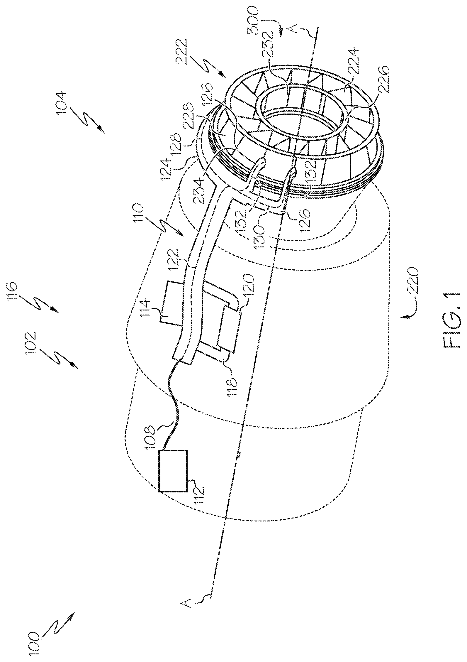 Patent US12312963 Figure 1 – Connection structure for a generator assembly