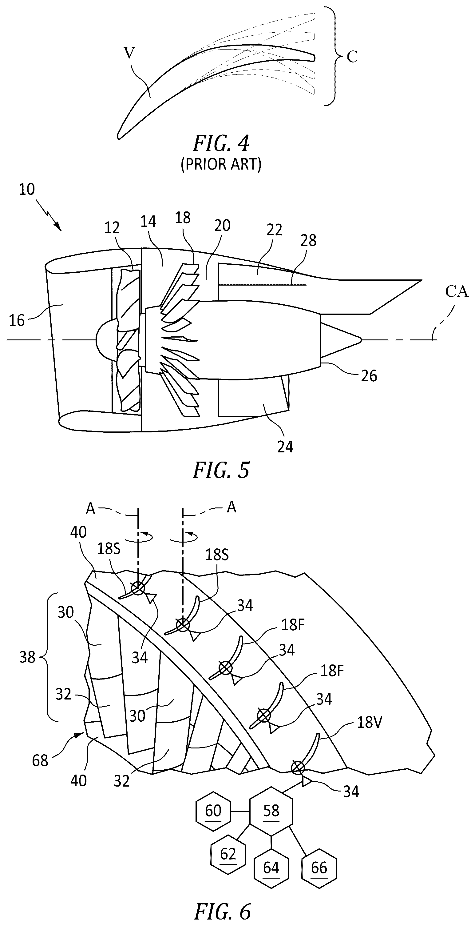 Patent US12312966 Figure 2 – Gas turbine engine with hybrid fan exit guide vanes