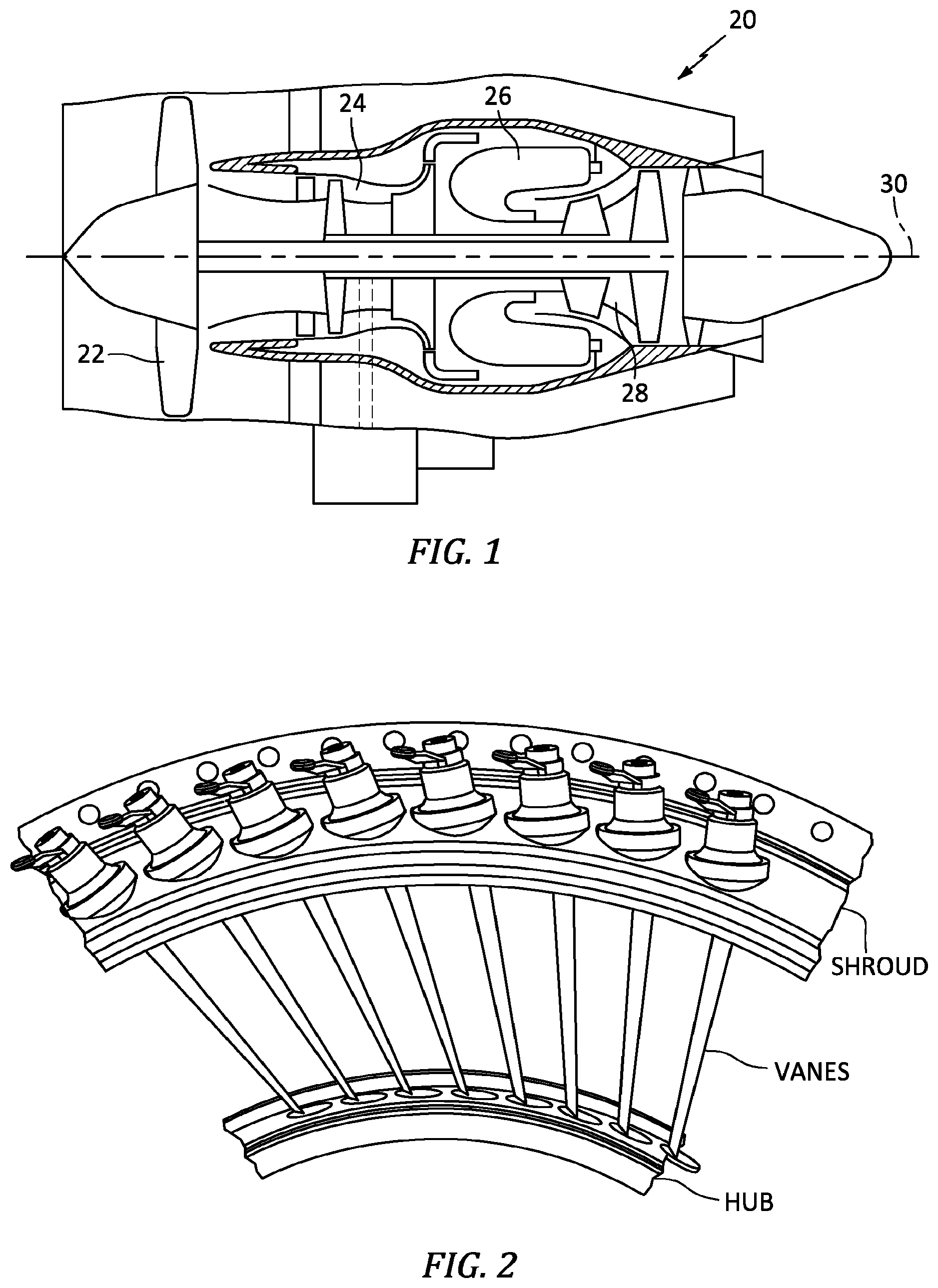 Patent US12312967 Figure 1 – Variable guide vane assembly for gas turbine engine