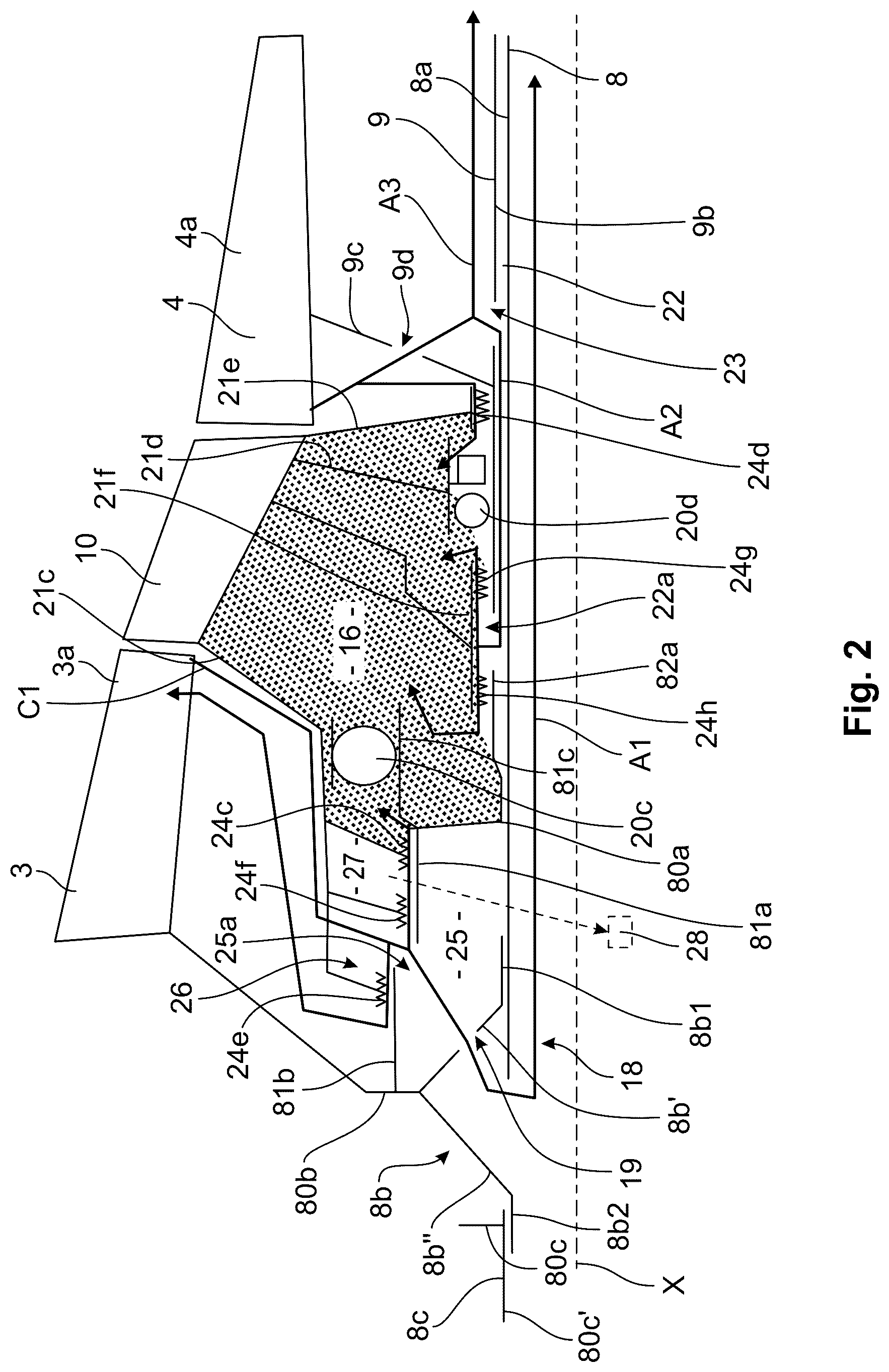 Patent US12312971 Figure 2 – Turbomachine for an aircraft