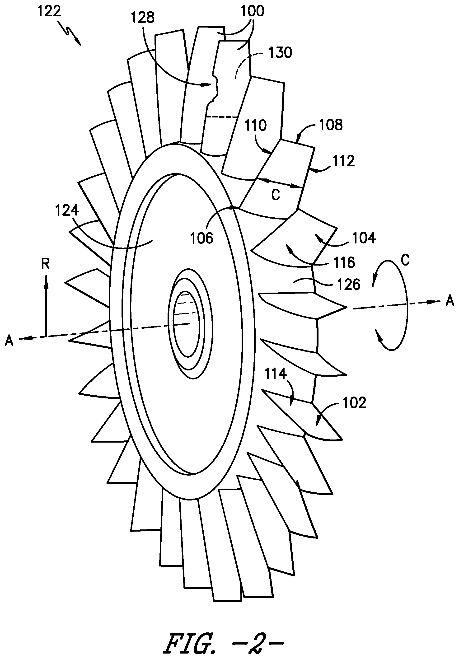 Patent US12312973 Figure 2 – Airfoil joining apparatus and methods