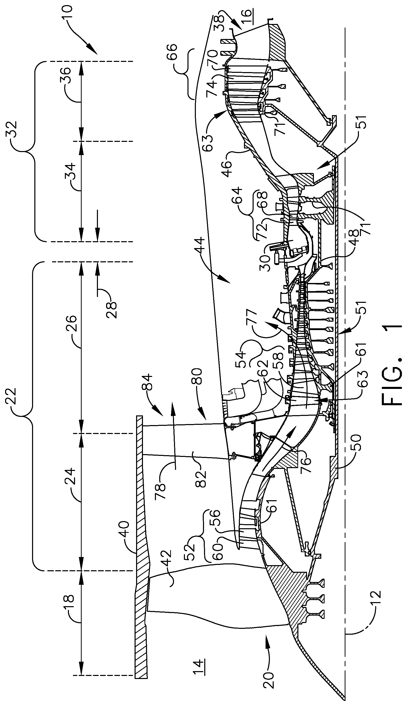 Patent US12312975 Figure 1 – Component for a turbine engine with a cooling hole