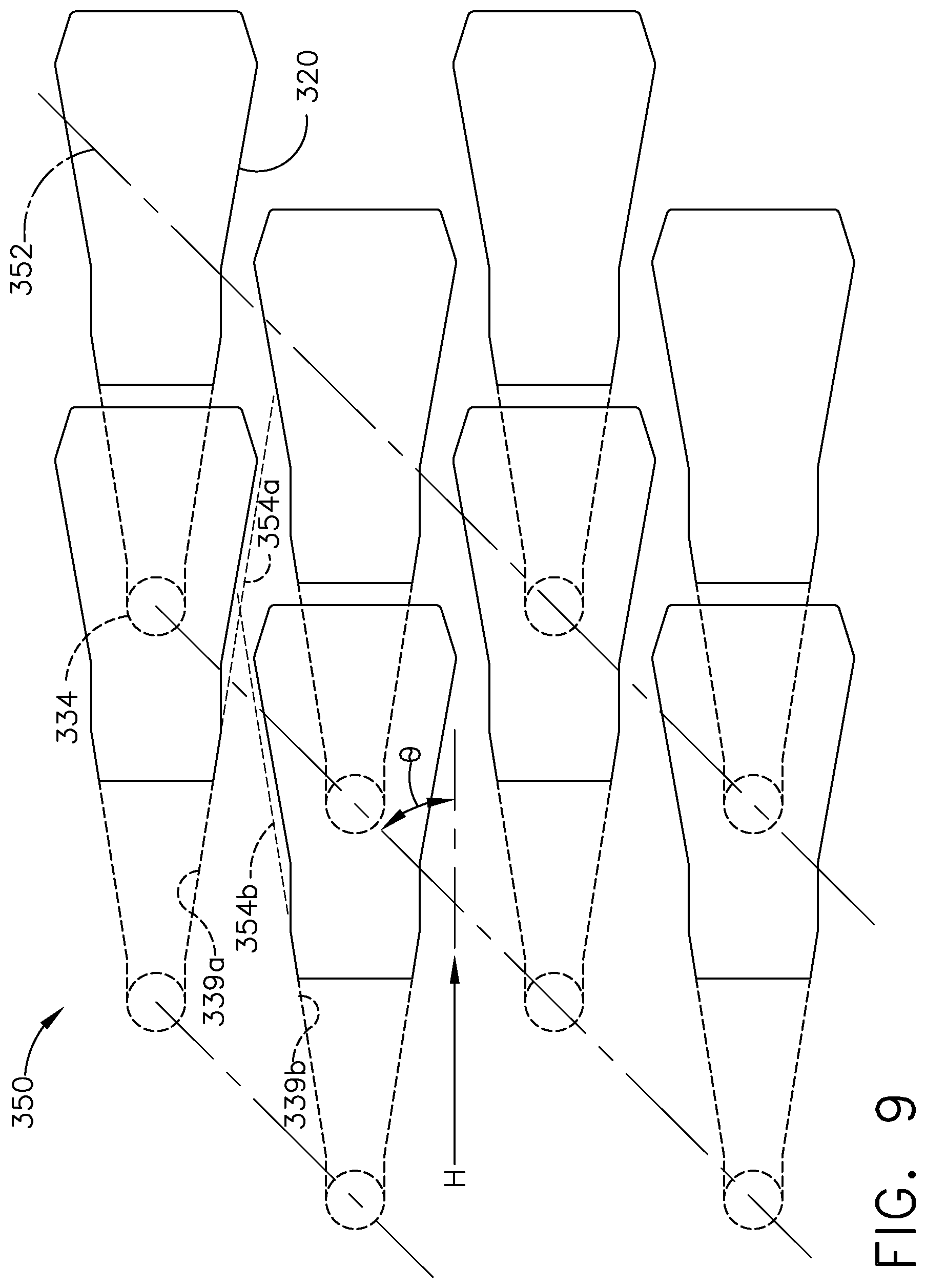 Patent US12312975 Figure 9 – Component for a turbine engine with a cooling hole