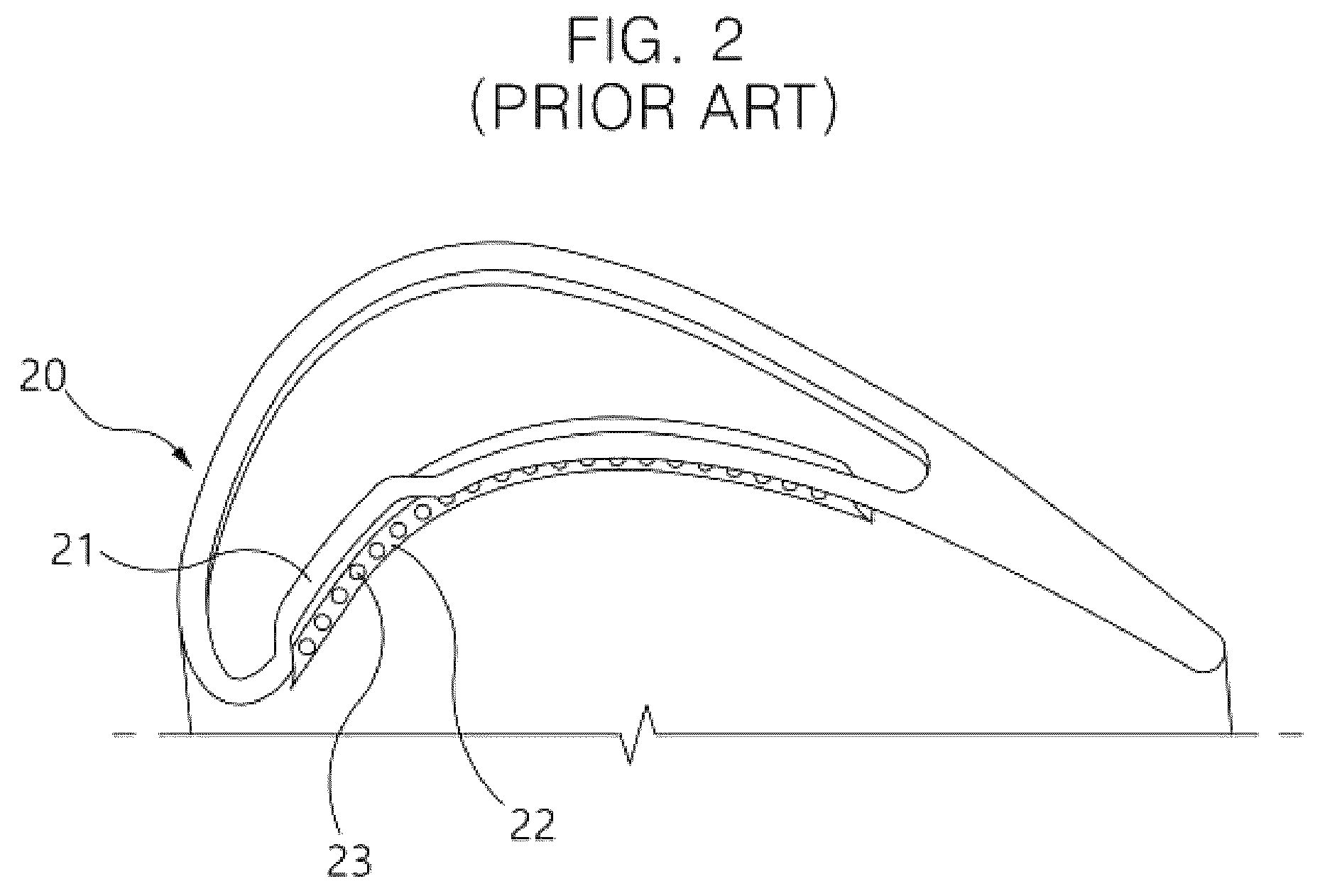 Patent US12312976 Figure 2 – Gas turbine blade having shelf squealer tip