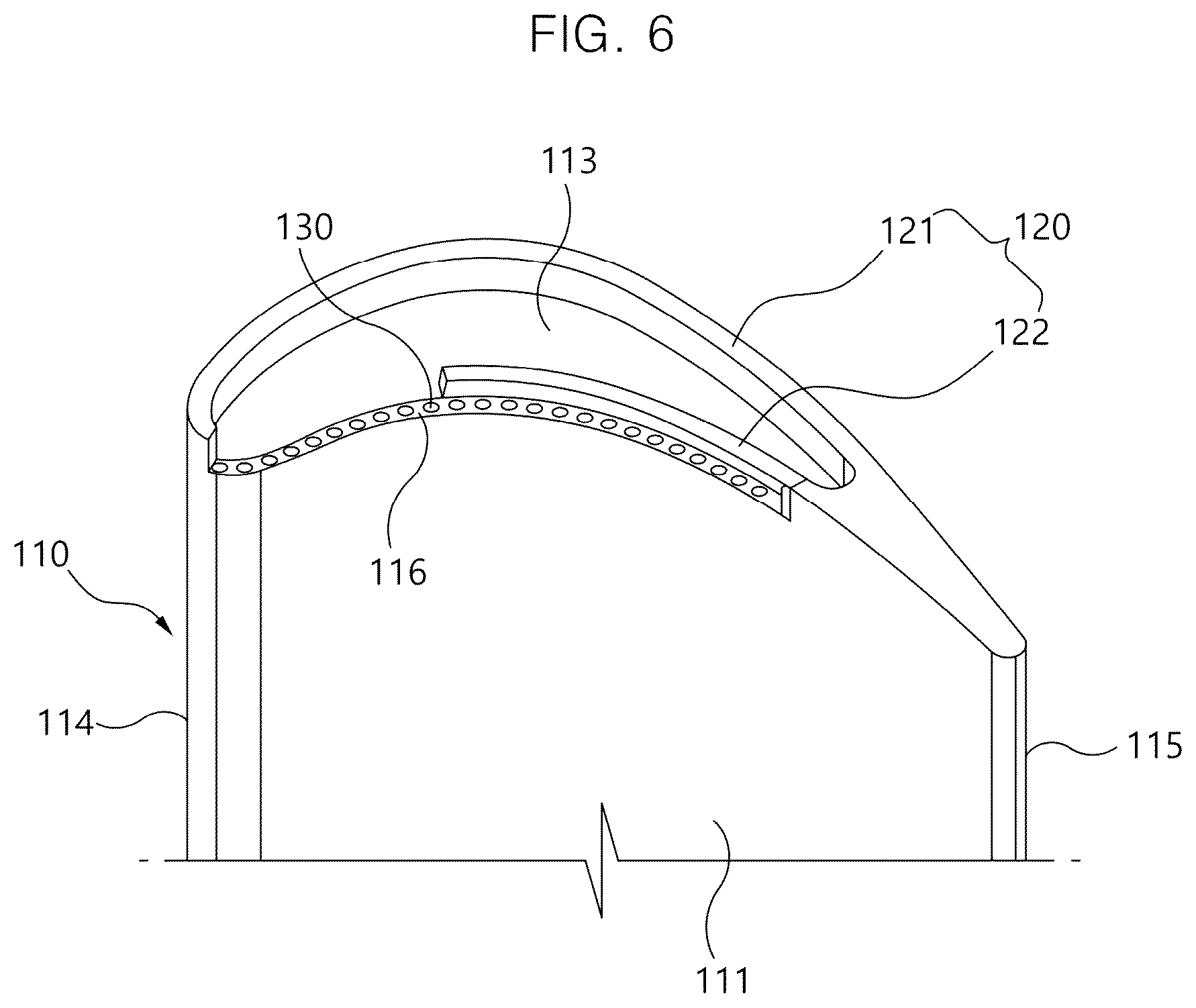 Patent US12312976 Figure 6 – Gas turbine blade having shelf squealer tip