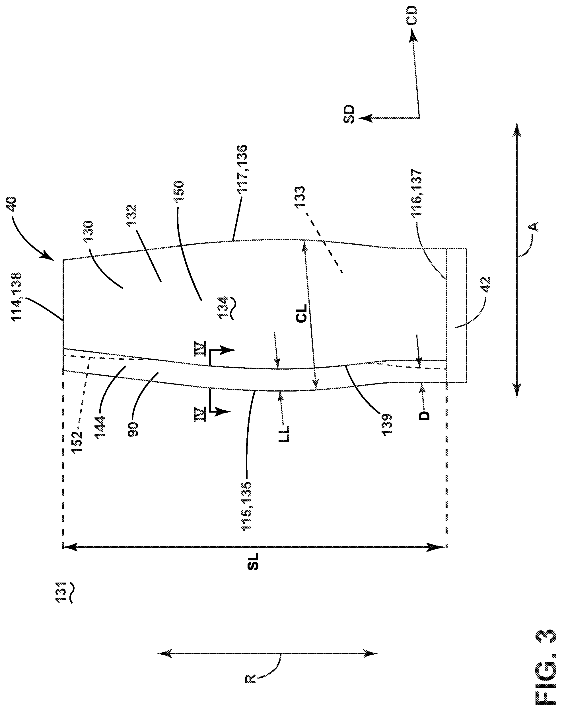 Patent US12312977 Figure 3 – Turbine engine with a primary stage of airfoils and a subsidiary stage of airfoils