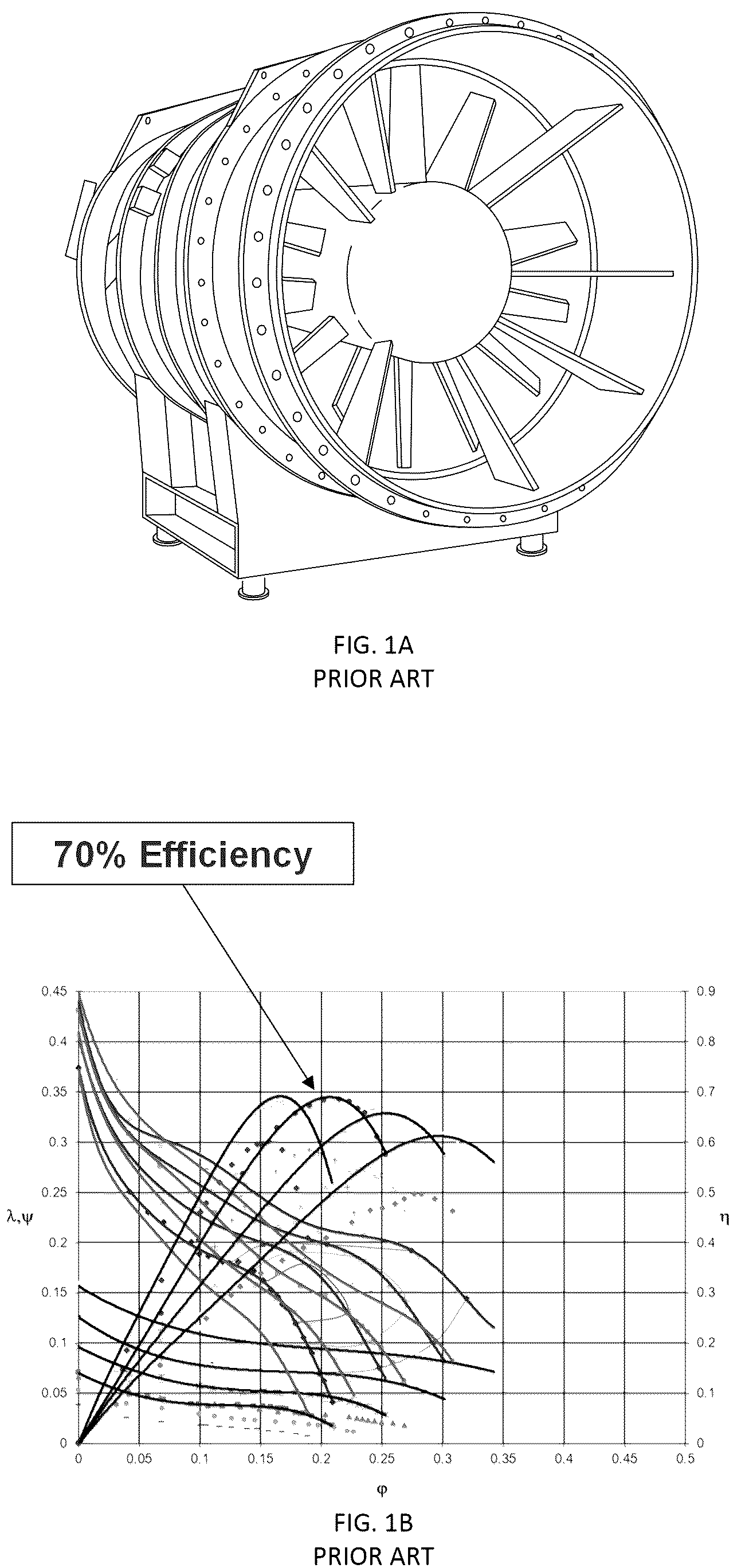 Patent US12312978 Figure 1 – Guide vanes for fully reversible turbomachinery
