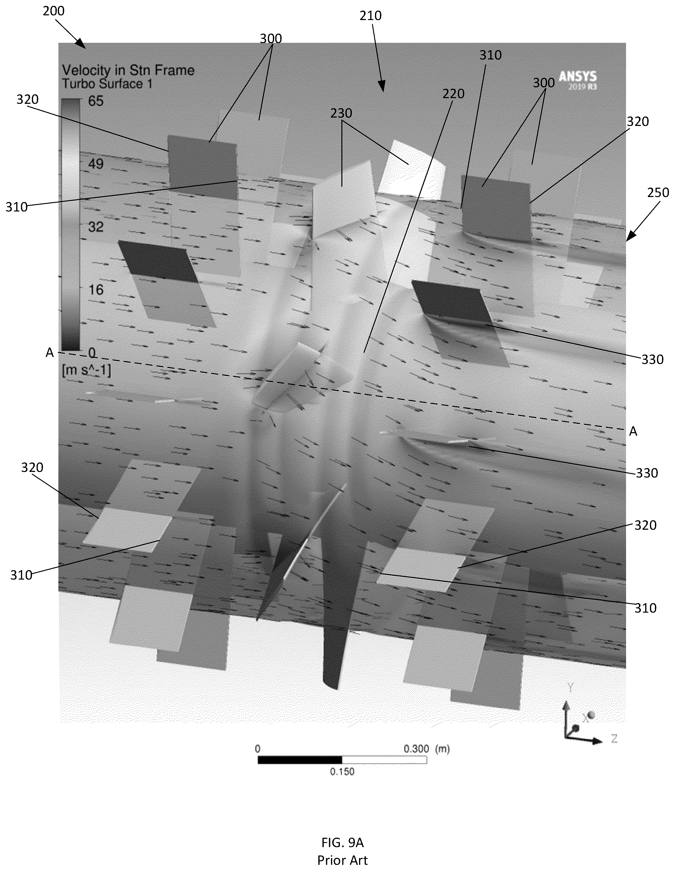 Patent US12312978 Figure 10 – Guide vanes for fully reversible turbomachinery
