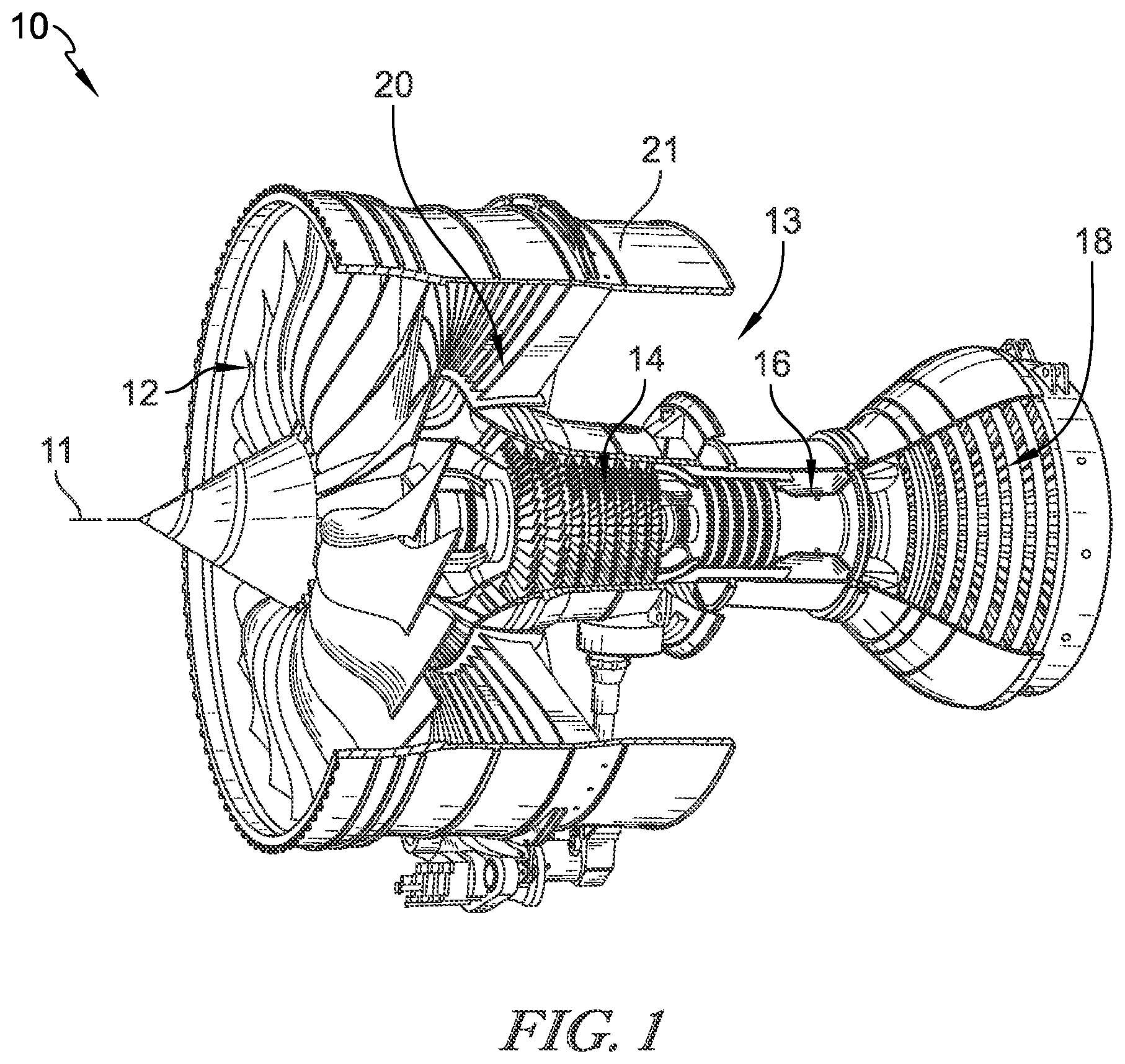 Patent US12312979 Figure 1 – Retainer rings for vane assemblies used in gas turbine engines