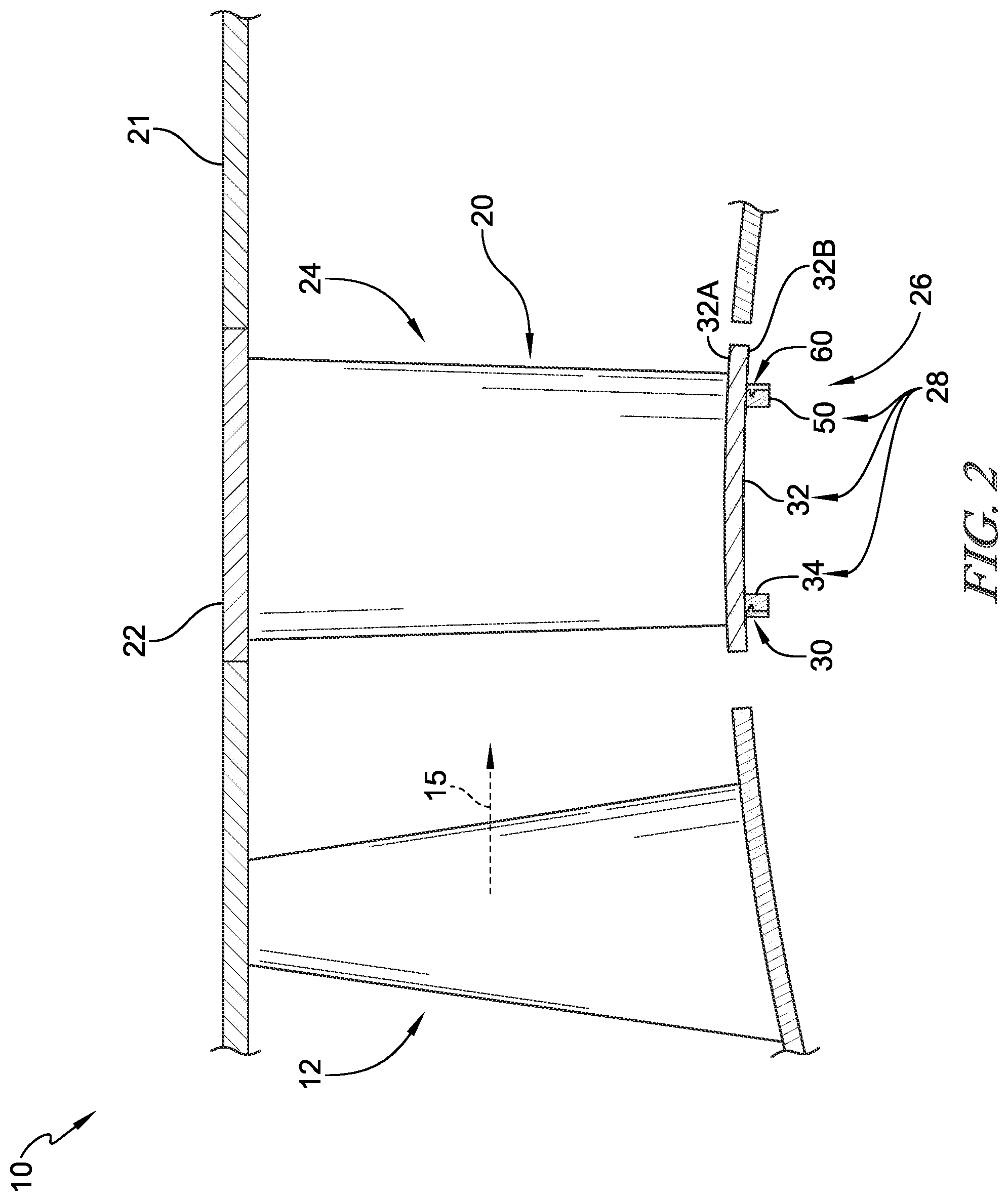 Patent US12312979 Figure 2 – Retainer rings for vane assemblies used in gas turbine engines