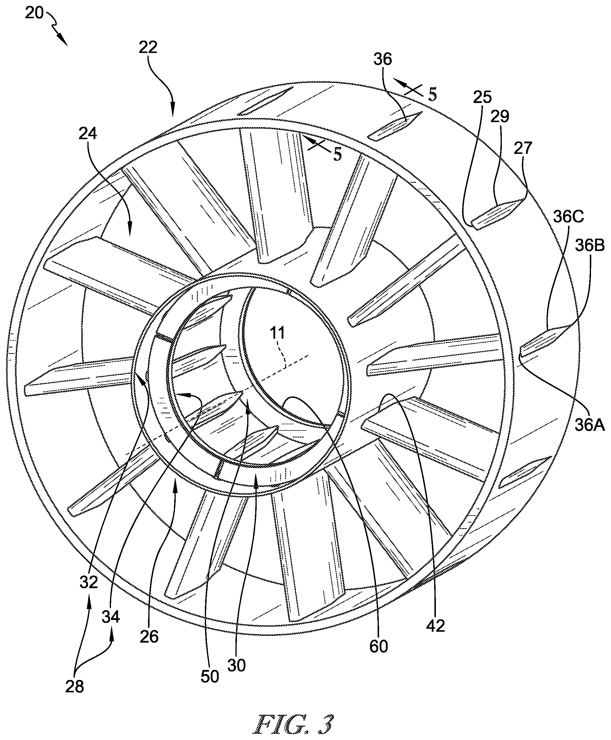 Patent US12312979 Figure 3 – Retainer rings for vane assemblies used in gas turbine engines