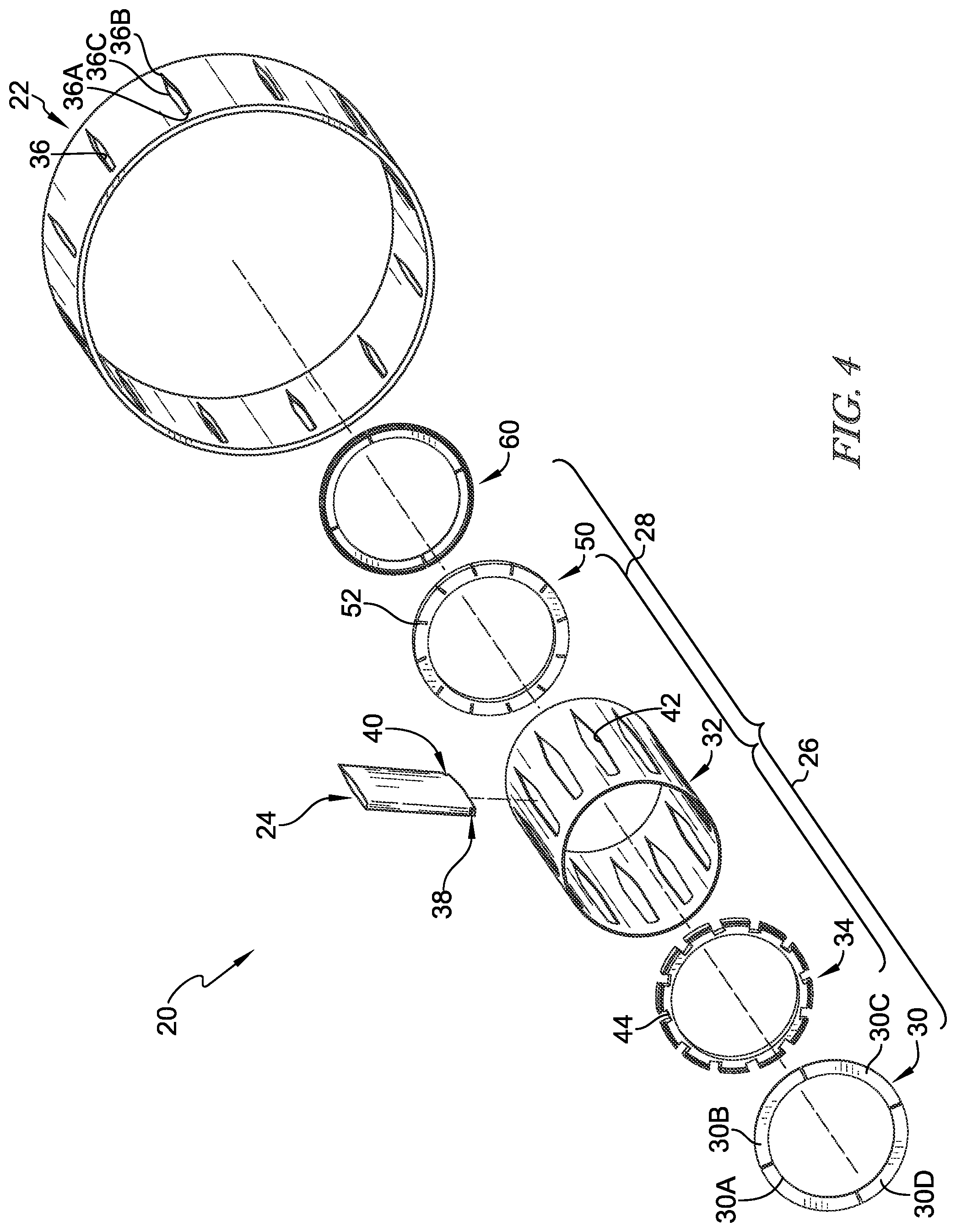 Patent US12312979 Figure 4 – Retainer rings for vane assemblies used in gas turbine engines