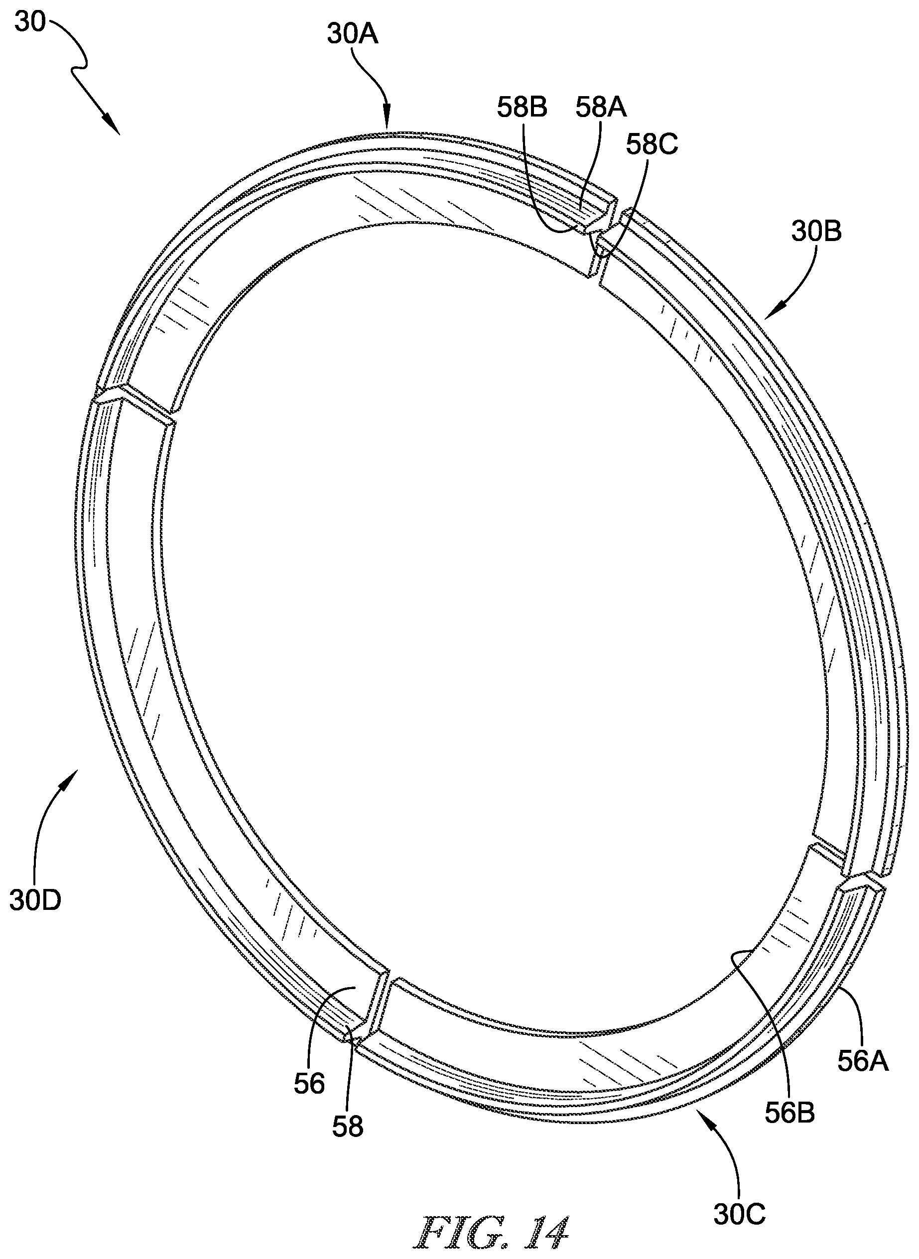 Patent US12312979 Figure 13 – Retainer rings for vane assemblies used in gas turbine engines