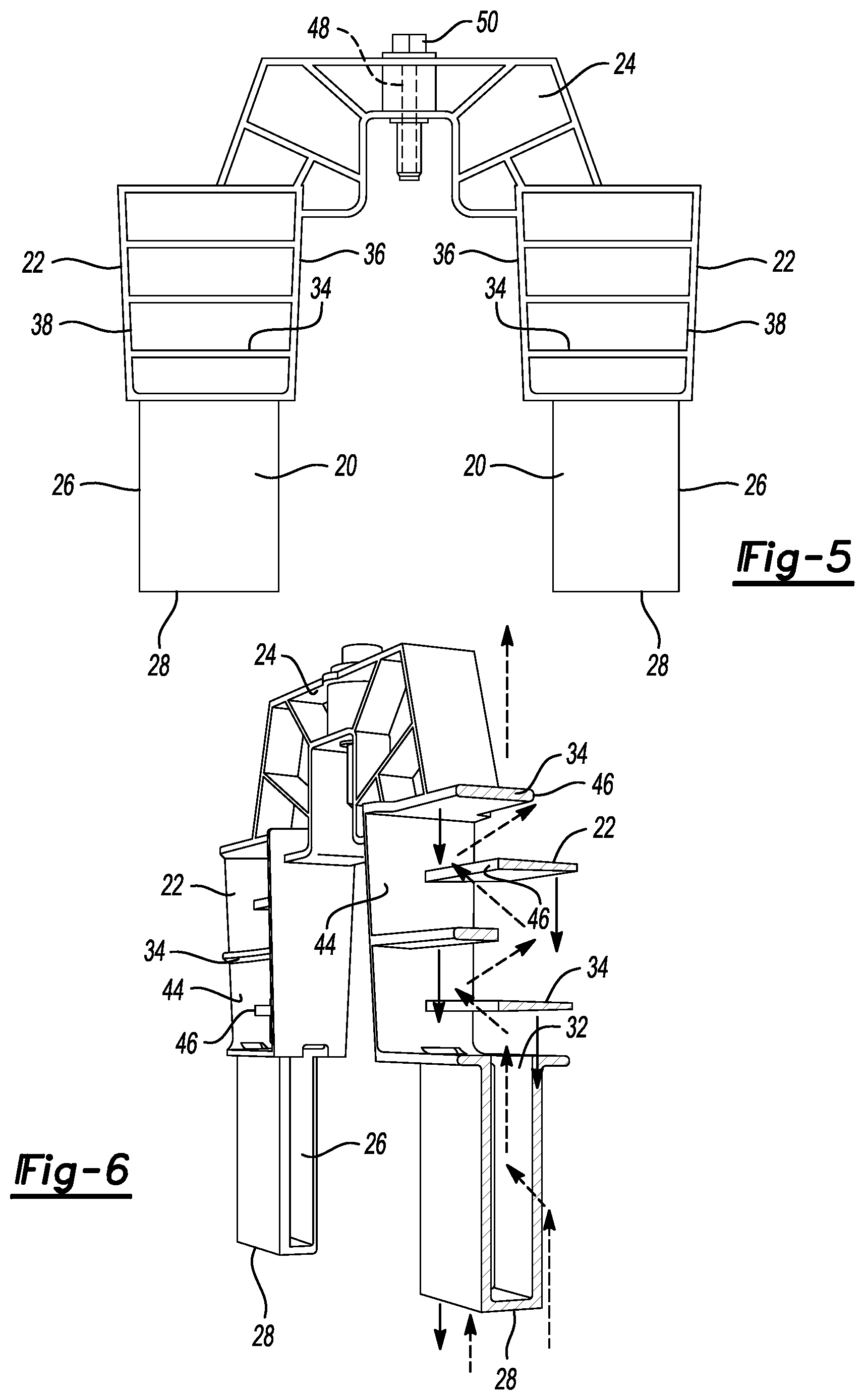 Patent US12312984 Figure 3 – Cylinder block baffle for separating oil from crankcase gasses