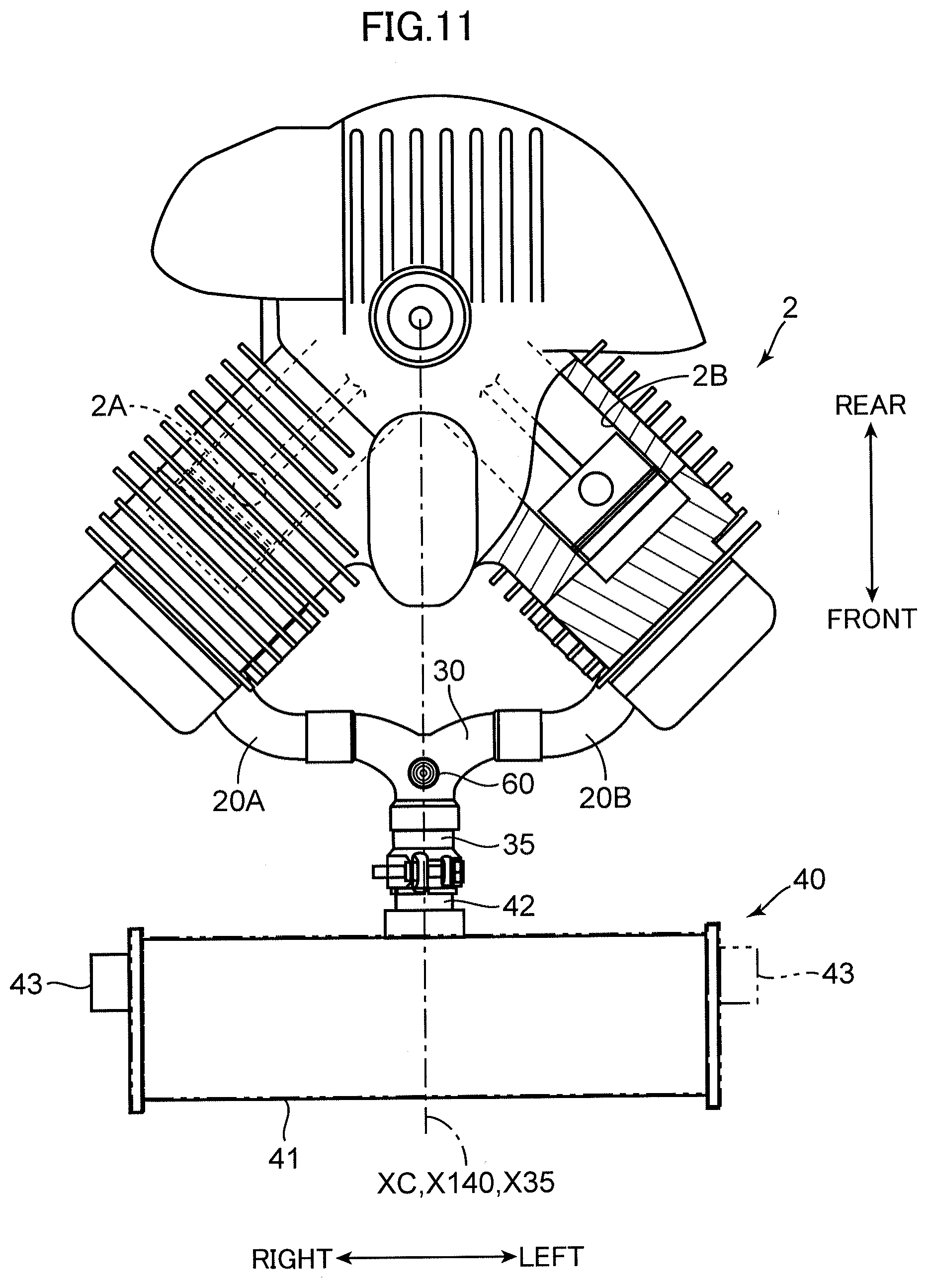 Patent US12312985 Figure 11 – Engine and exhaust system