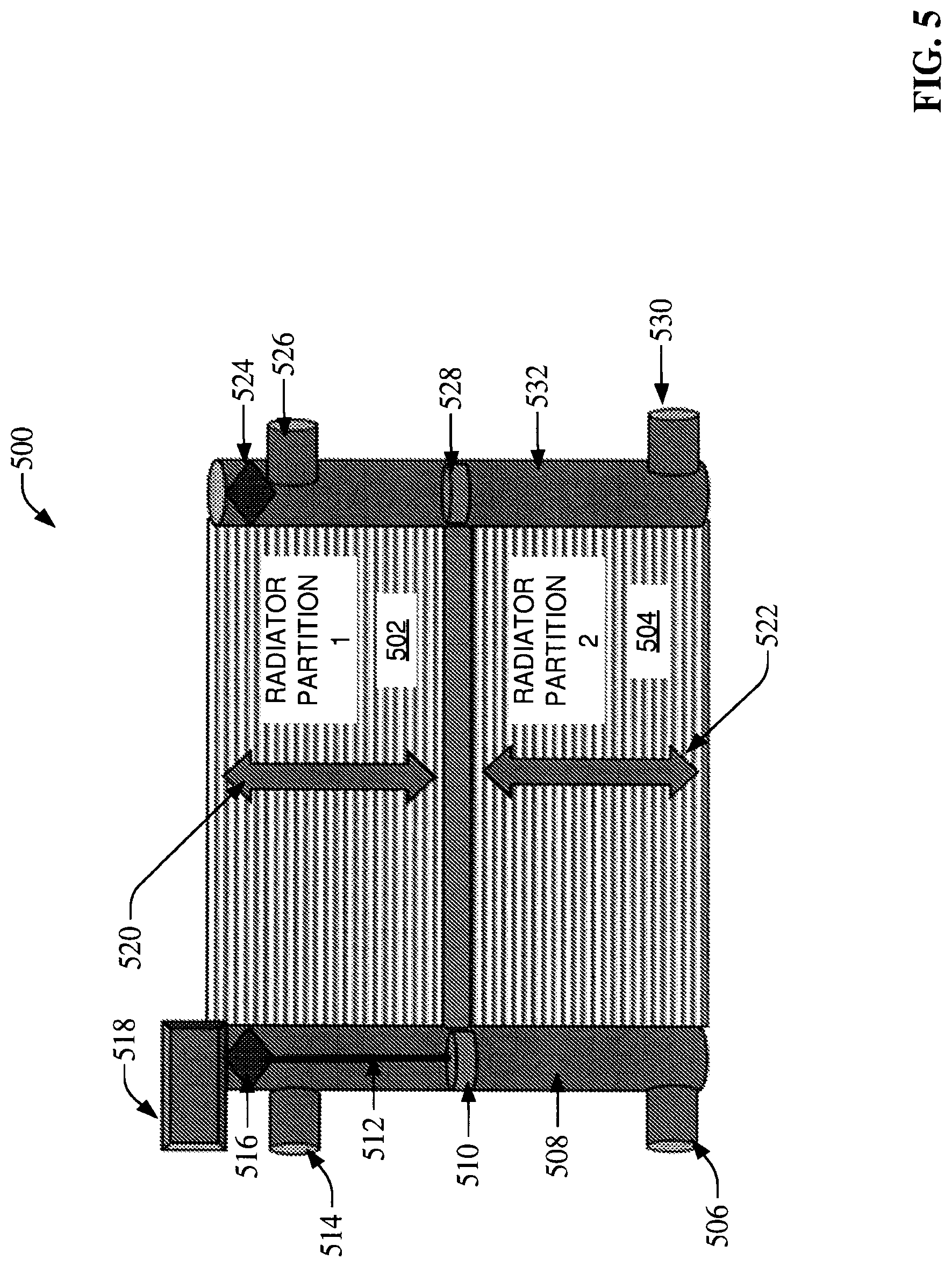 Patent US12312993 Figure 5 – Two zone radiator cooling system