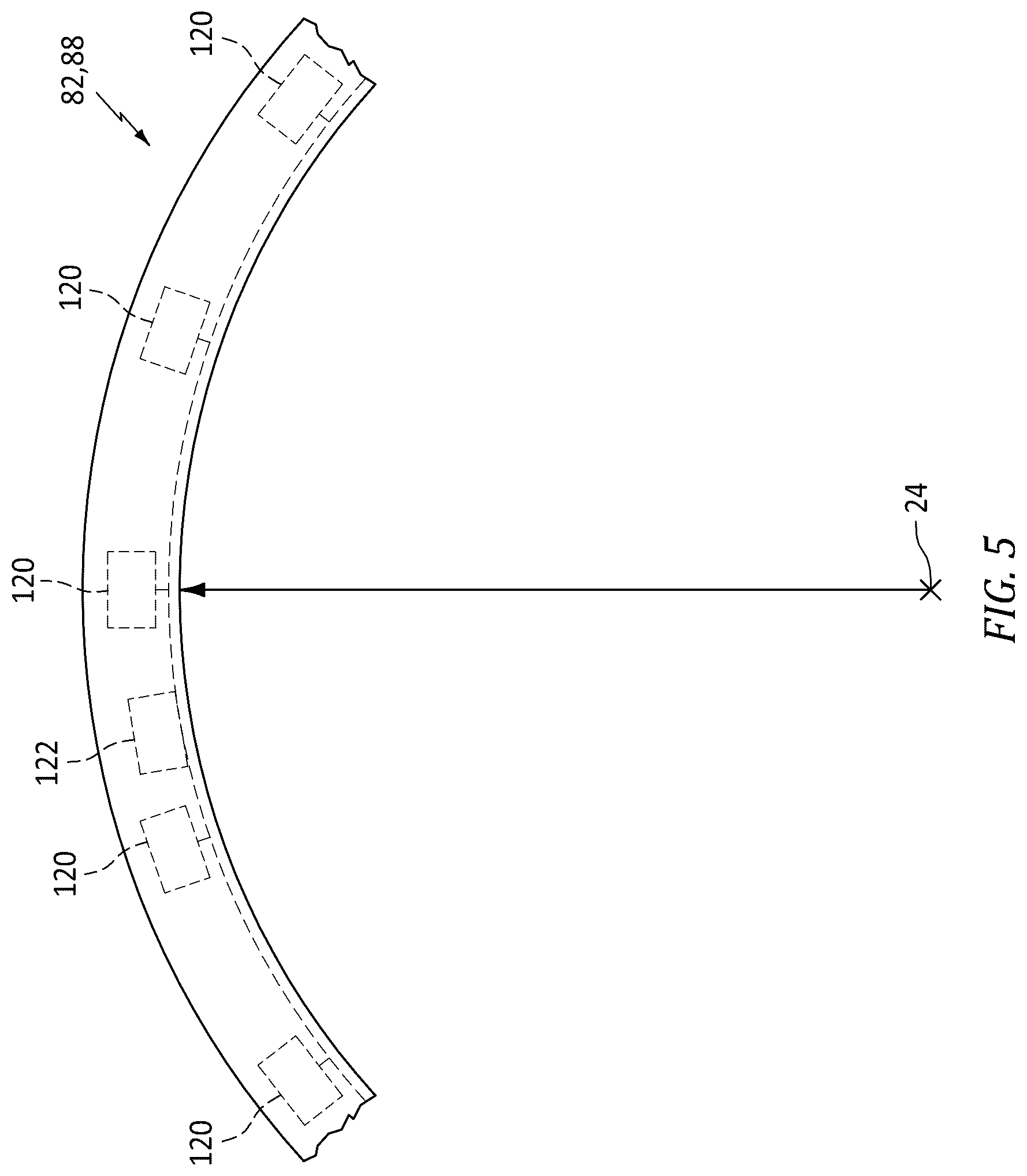 Patent US12312998 Figure 5 – Actuatable airflow splitter for an aircraft powerplant