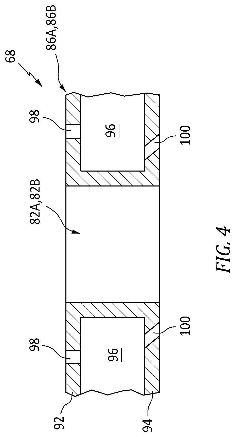 Patent US12313000 Figure 4 – Separating airflows within a turbine engine