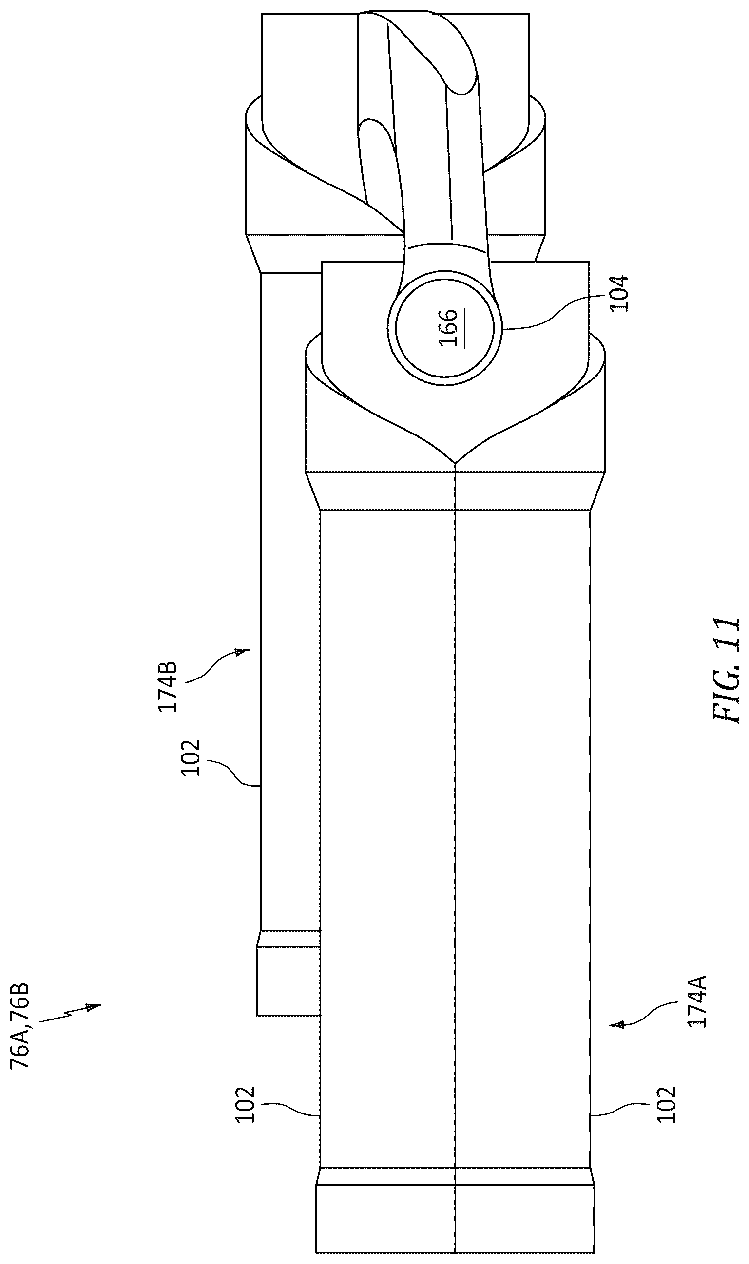 Patent US12313000 Figure 11 – Separating airflows within a turbine engine