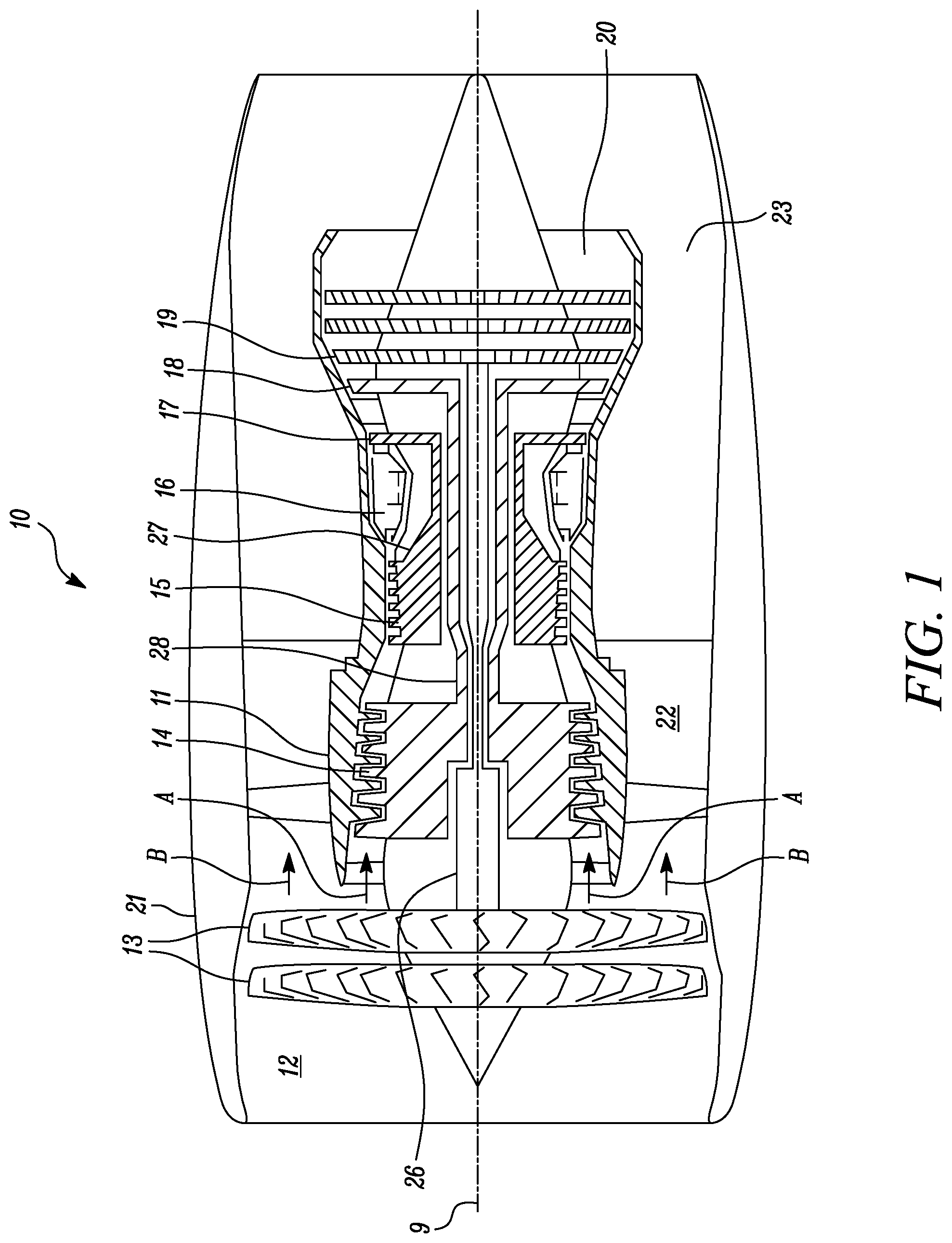 Patent US12313002 — Thermal management system for an aircraft — Figure 1