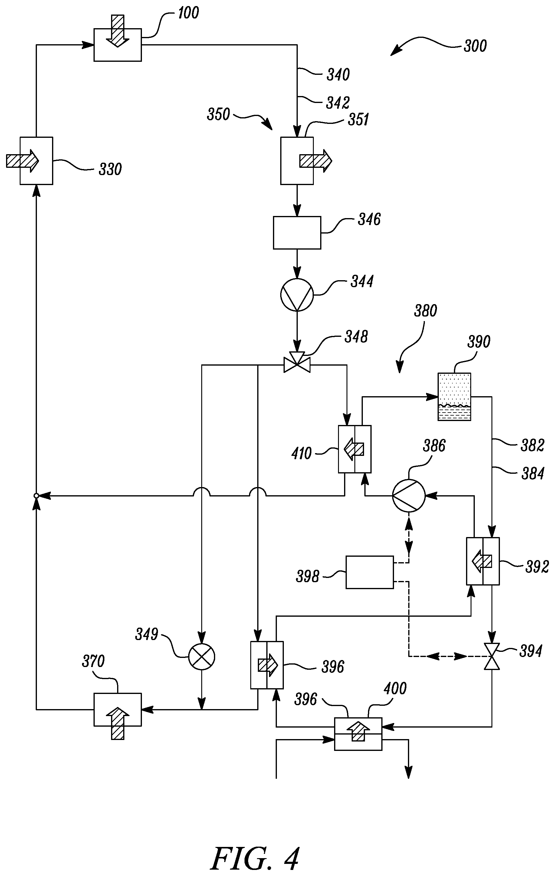 Patent US12313002 Figure 4 – Thermal management system for an aircraft