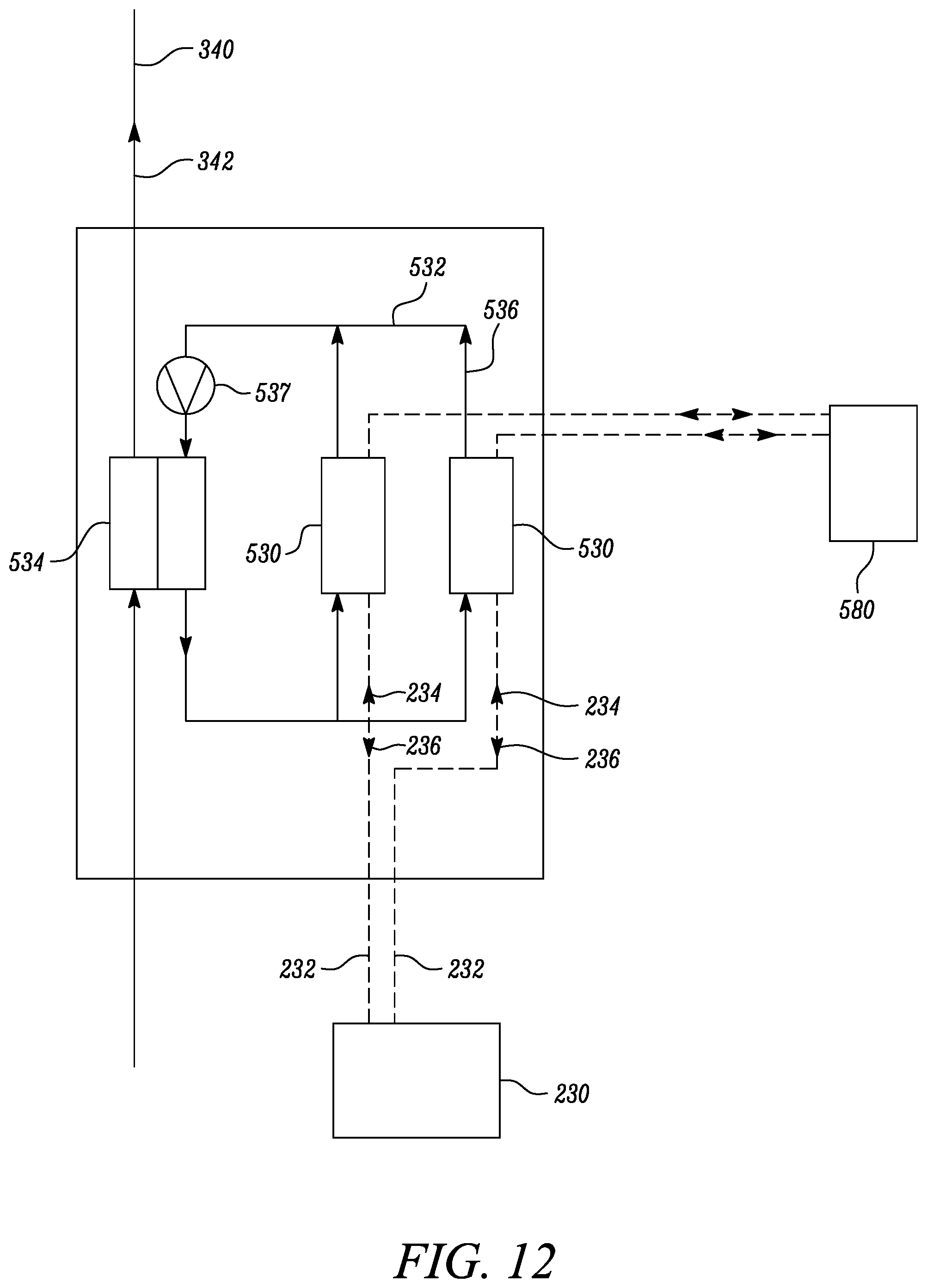 Patent US12313002 Figure 12 – Thermal management system for an aircraft