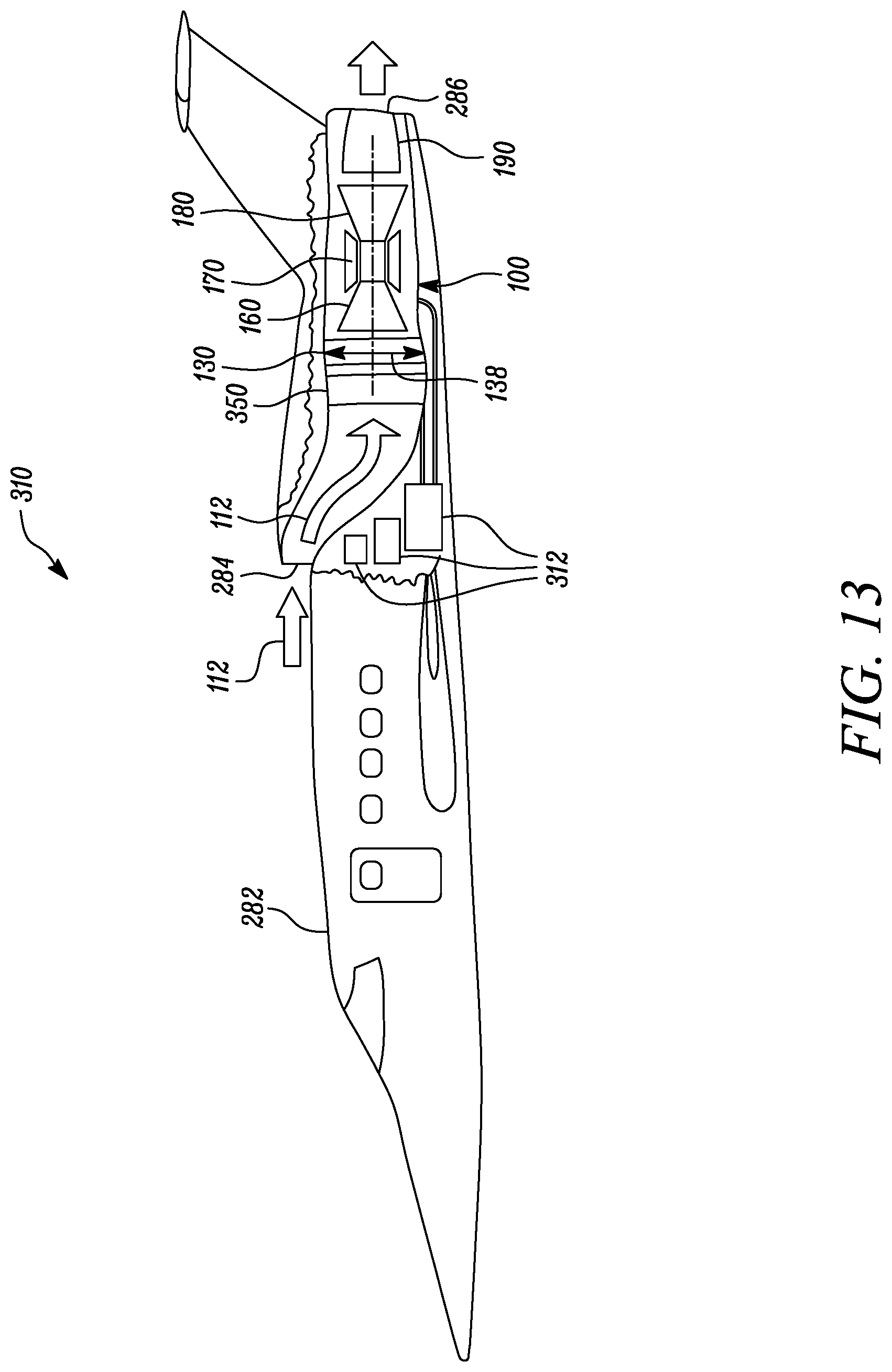 Patent US12313002 Figure 13 – Thermal management system for an aircraft