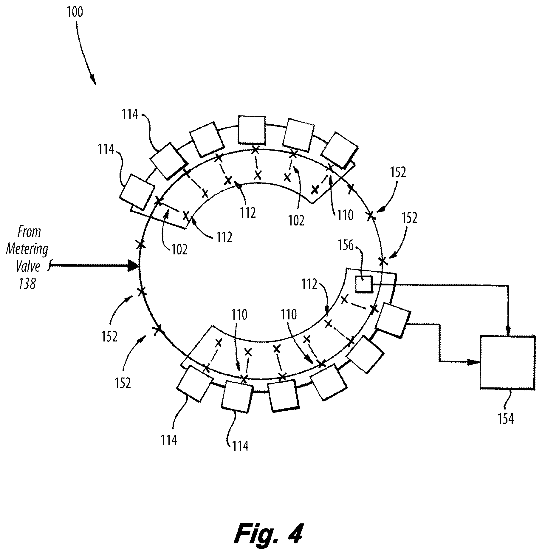 Patent US12313004 Figure 4 – Proportional force modification of passive spool for control of secondary nozzle circuits