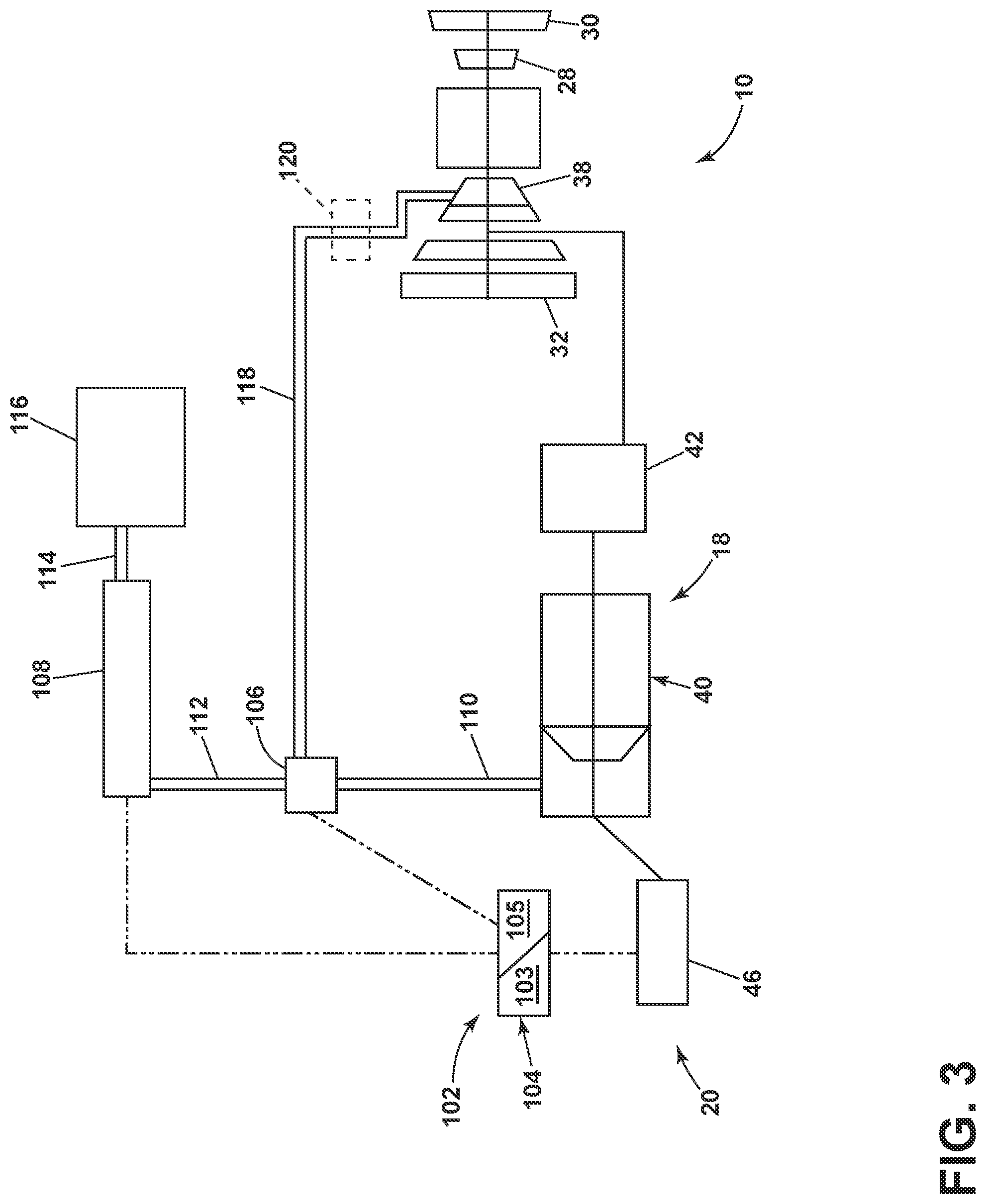 Patent US12313006 Figure 3 – Turbine engine including an air turbine starter