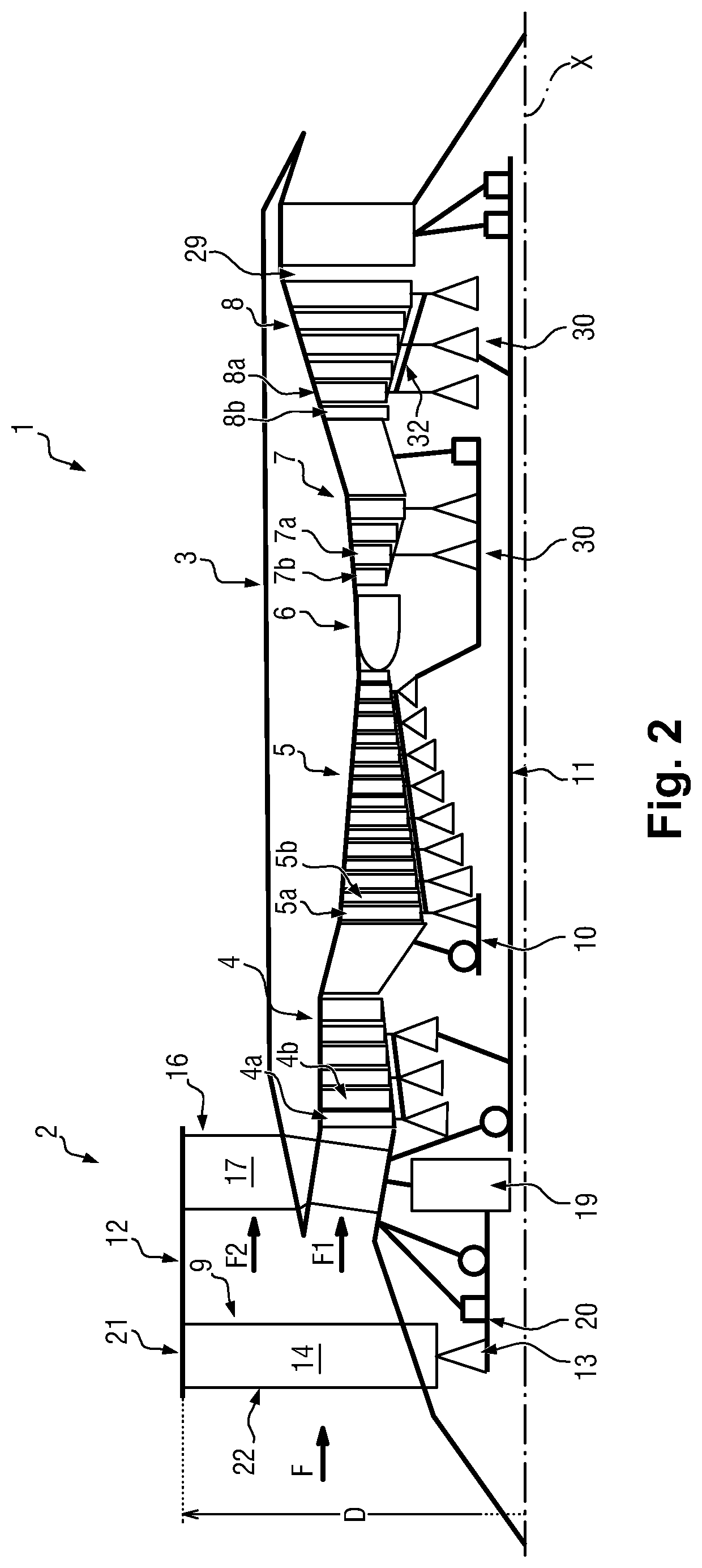 Patent US12313008 Figure 2 – Aeronautical propulsion system