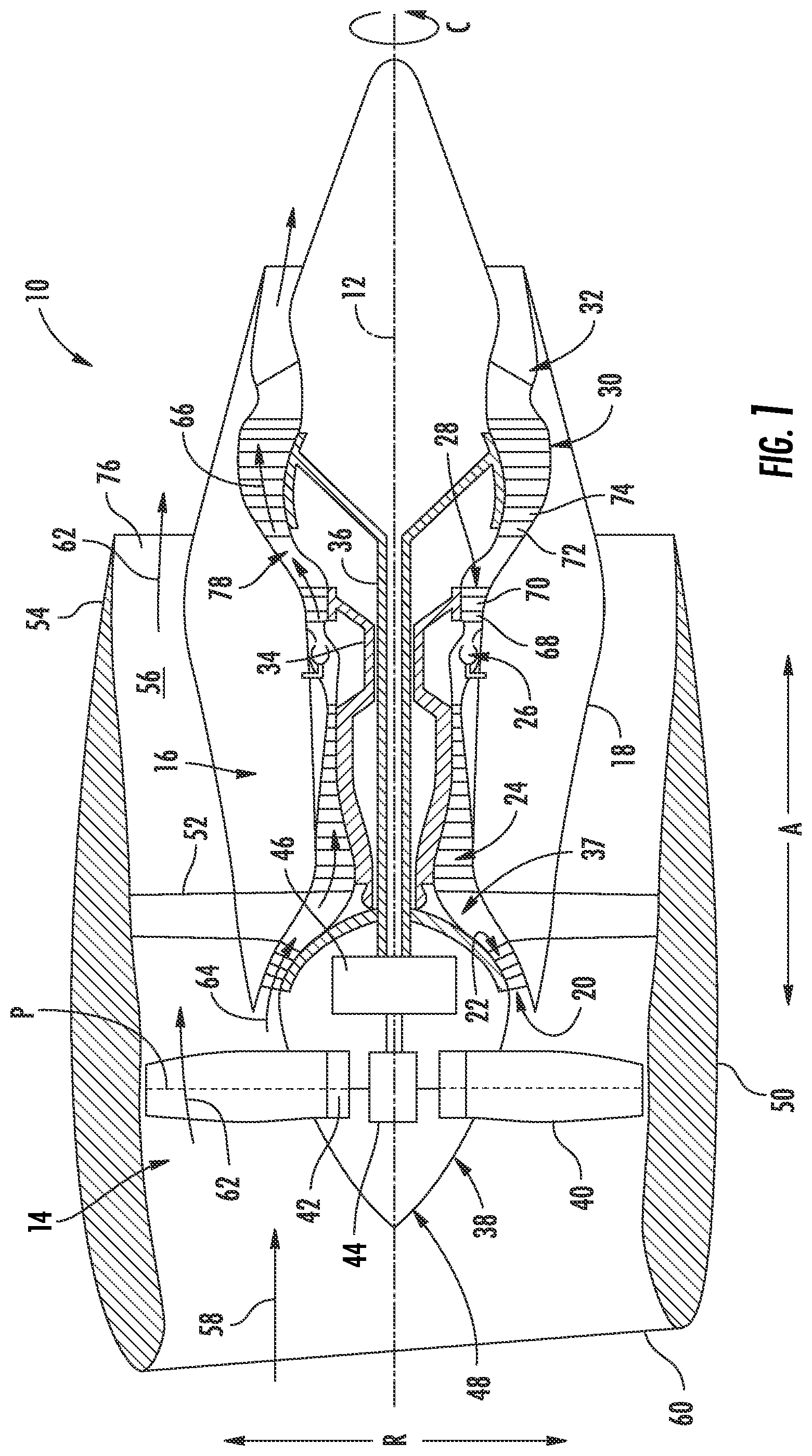 Patent US12313012 Figure 1 – System and method for reducing a clearance gap in an engine
