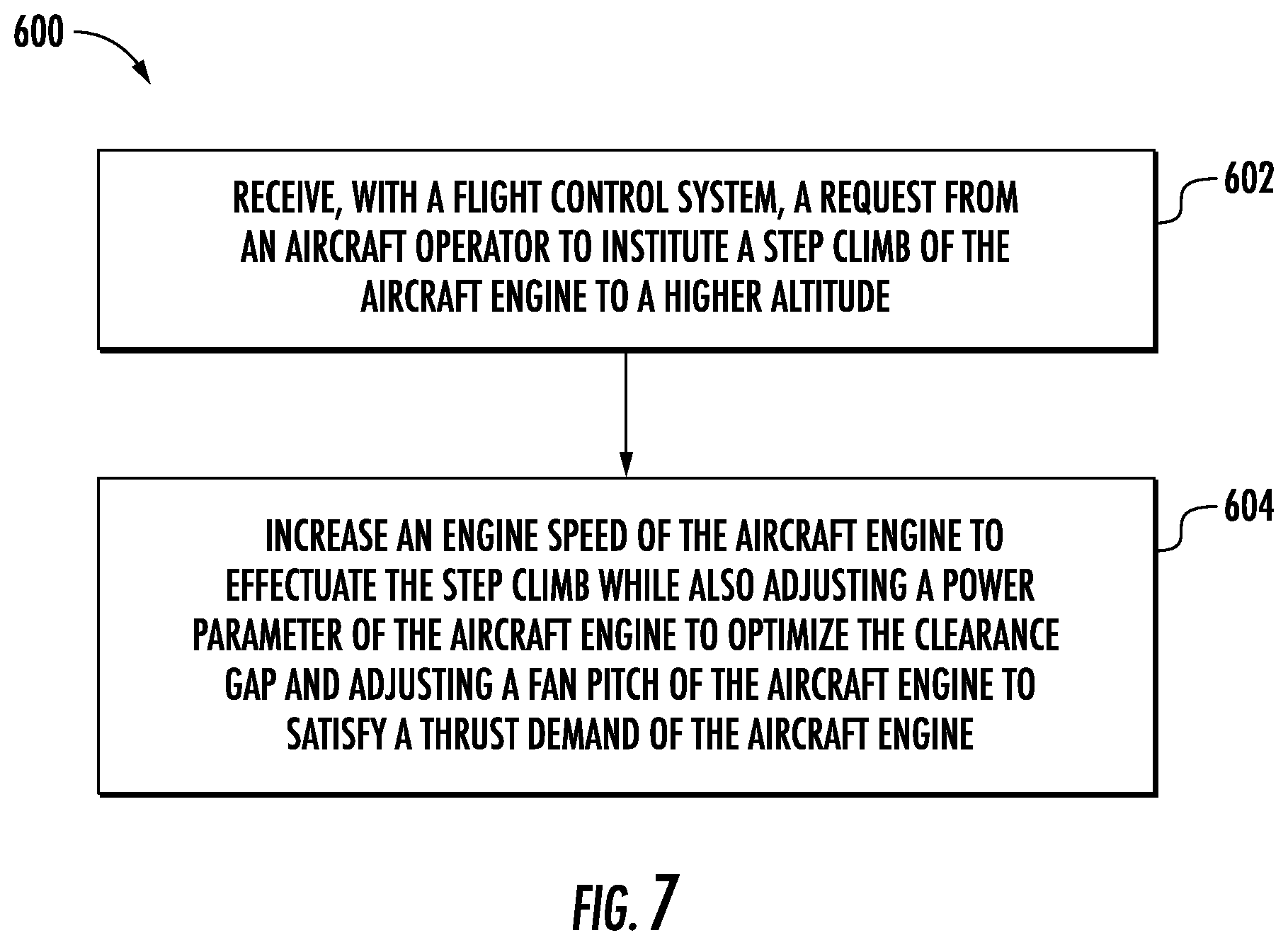 Patent US12313012 Figure 7 – System and method for reducing a clearance gap in an engine